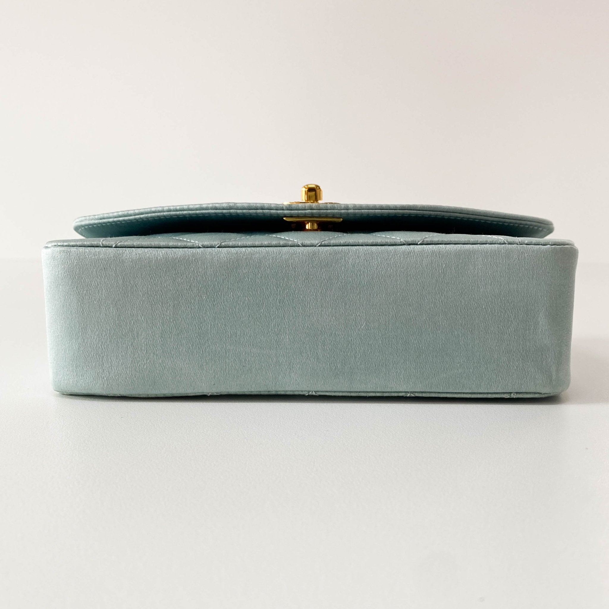 CHANEL Diana Flap Light blue Satin Bijou Chain Shoulder Bag, in , Sold by HIVE PRELOVED - Shoulder Bags, ,