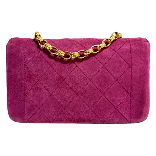 CHANEL Diana Purple Suede Quilted Single Flap Bijoux Chain Shoulder Bag, in , Sold by HIVE PRELOVED - Shoulder Bags, ,