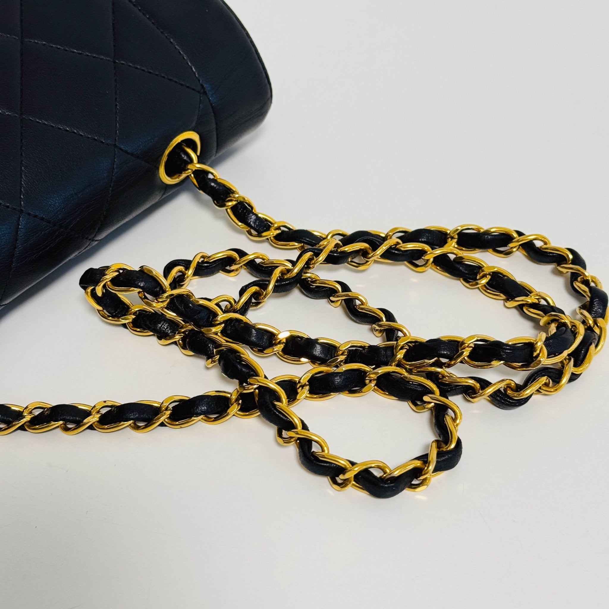 CHANEL Diana Single Flap Black Lamb Skin Crossbody Bag, in , Sold by HIVE PRELOVED - Crossbody bags, ,