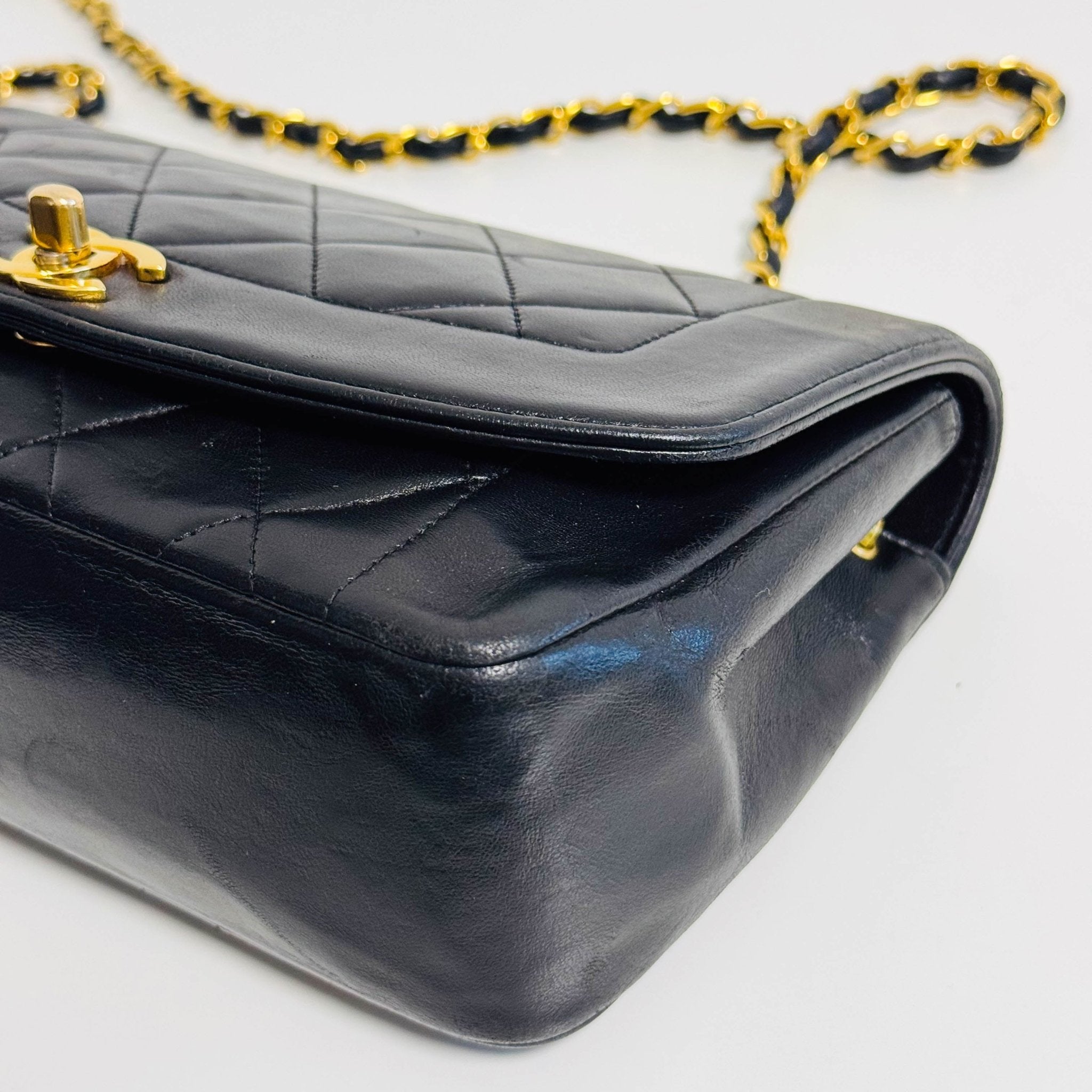 CHANEL Diana Single Flap Black Lamb Skin Crossbody Bag, in , Sold by HIVE PRELOVED - Crossbody bags, ,