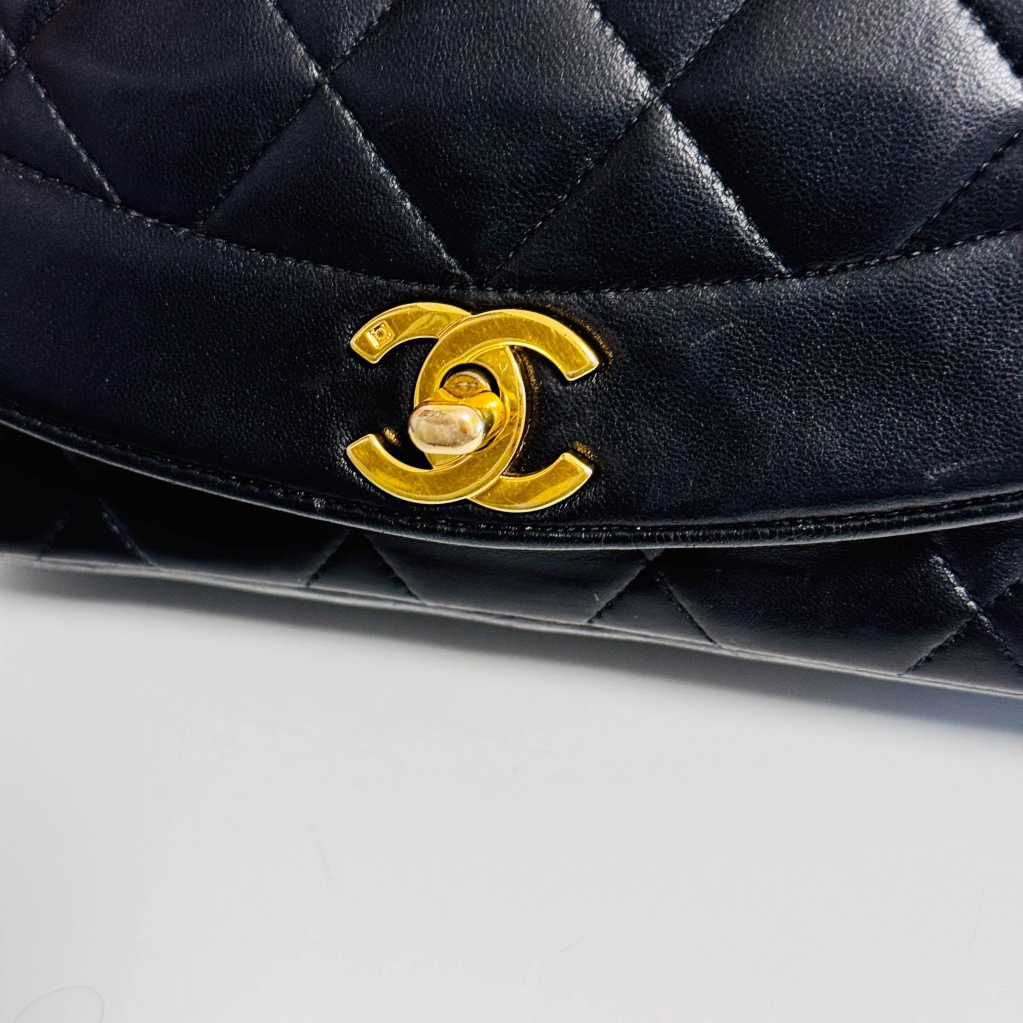 CHANEL Diana Single Flap Black Lamb Skin Crossbody Bag, in , Sold by HIVE PRELOVED - Crossbody bags, ,