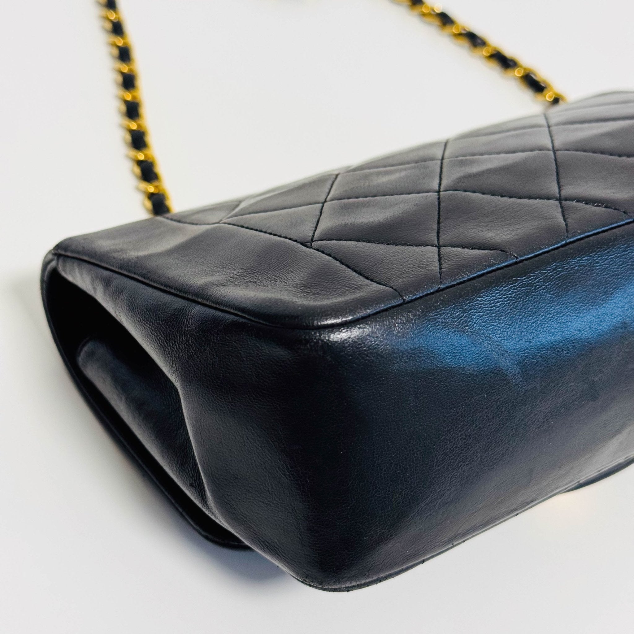 CHANEL Diana Single Flap Black Lamb Skin Crossbody Bag, in , Sold by HIVE PRELOVED - Crossbody bags, ,