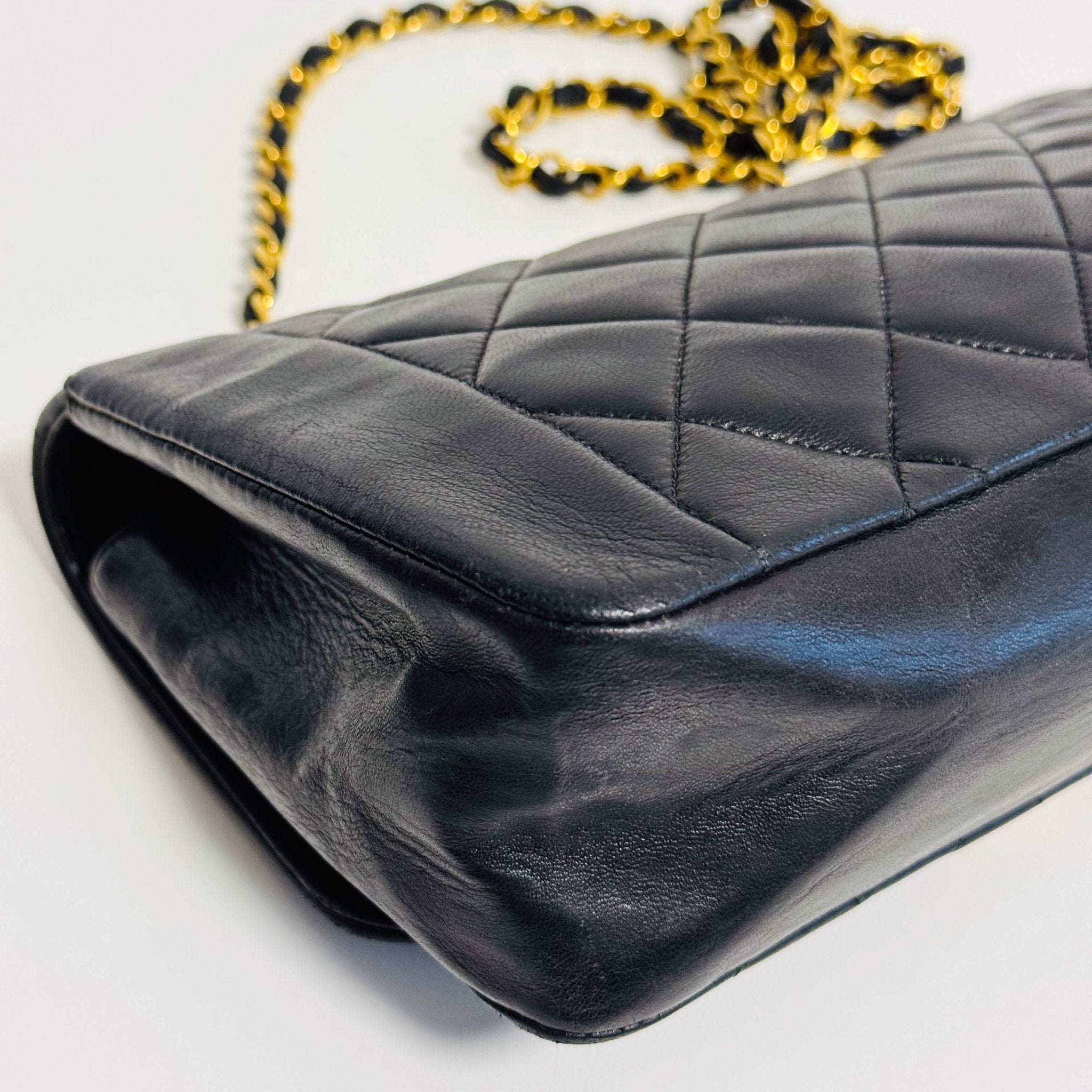 CHANEL Diana Single Flap Black Lamb Skin Crossbody Bag, in , Sold by HIVE PRELOVED - Shoulder Bags, ,