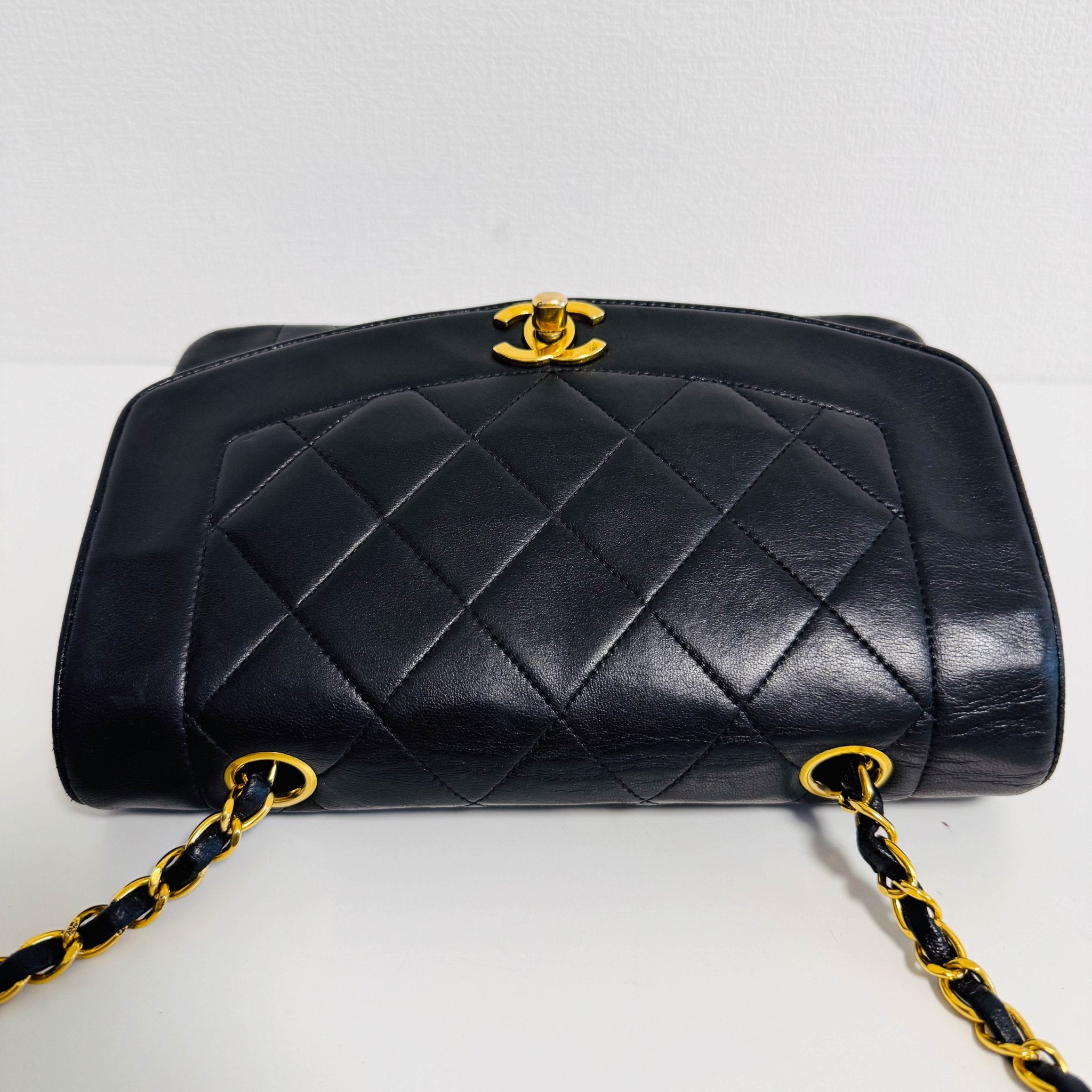 CHANEL Diana Single Flap Black Lamb Skin Crossbody Bag, in , Sold by HIVE PRELOVED - Crossbody bags, ,