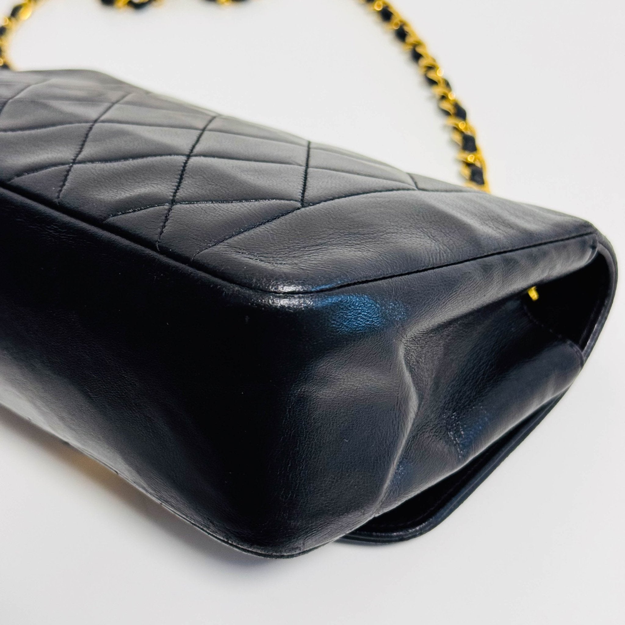 CHANEL Diana Single Flap Black Lamb Skin Crossbody Bag, in , Sold by HIVE PRELOVED - Crossbody bags, ,