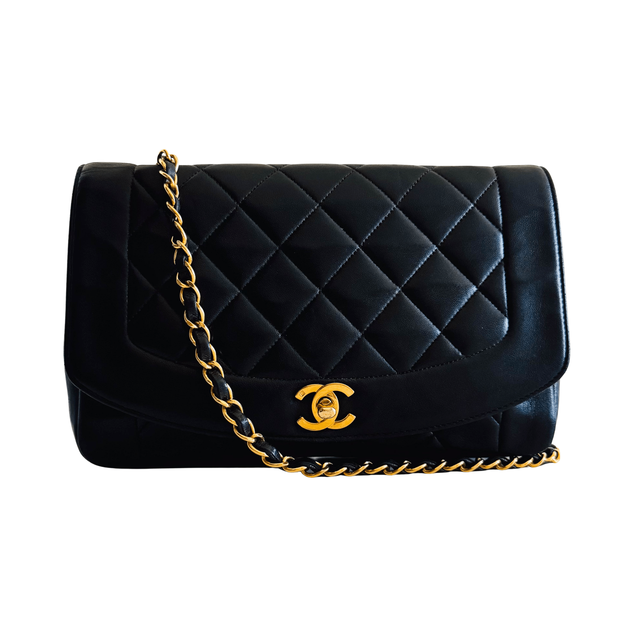 CHANEL Diana Single Flap Black Lamb Skin Crossbody Bag, in , Sold by HIVE PRELOVED - Shoulder Bags, ,