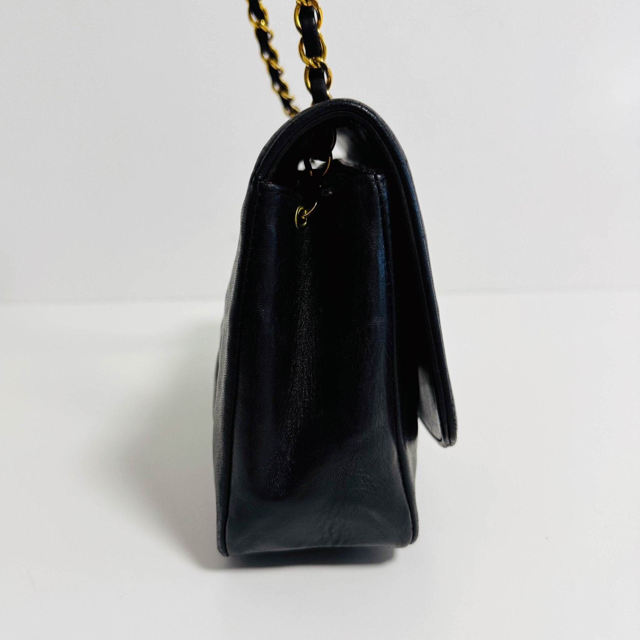 CHANEL Diana Single Flap Black Lamb Skin Crossbody Bag, in , Sold by HIVE PRELOVED - Shoulder Bags, ,