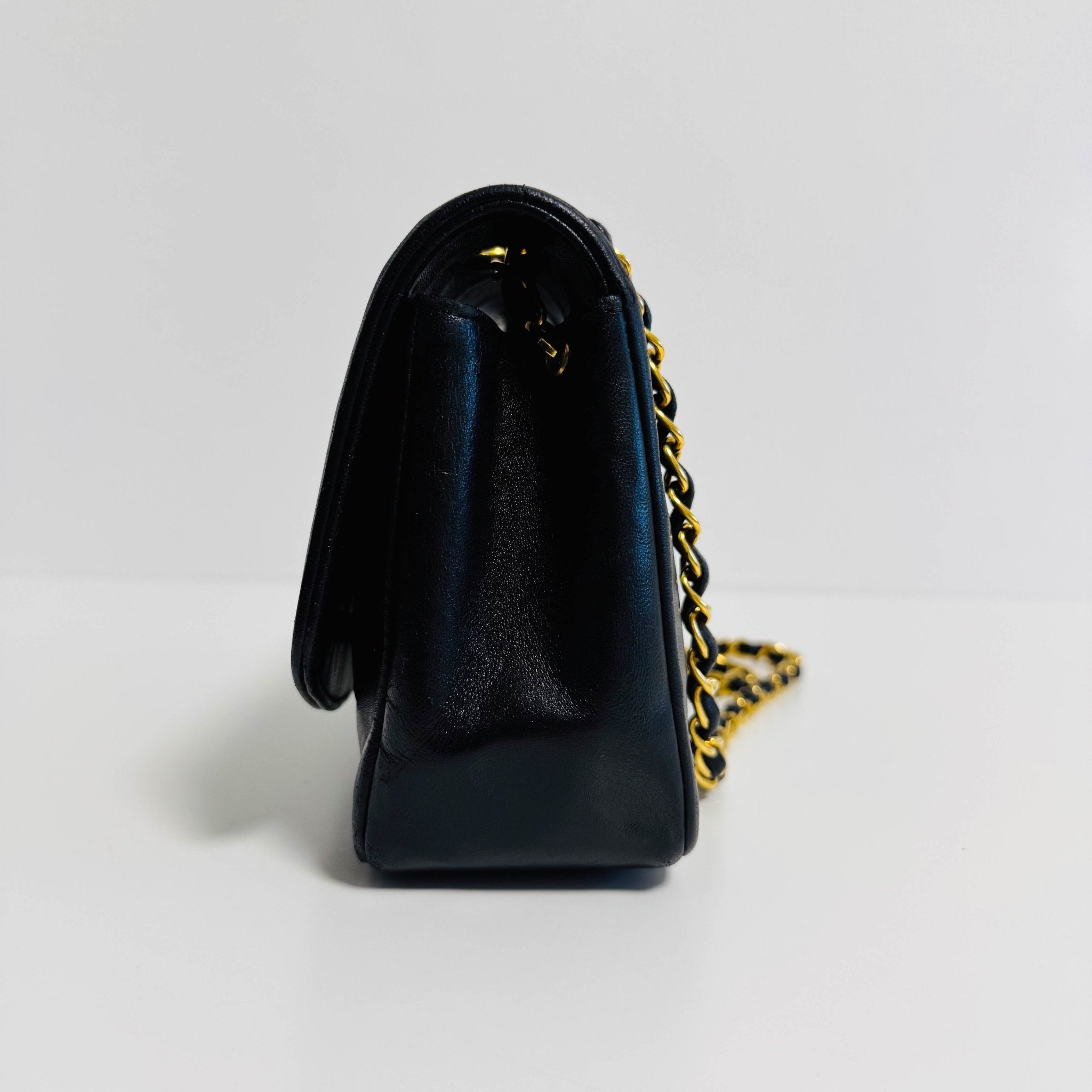 CHANEL Diana Single Flap Black Lamb Skin Crossbody Bag, in , Sold by HIVE PRELOVED - Crossbody bags, ,