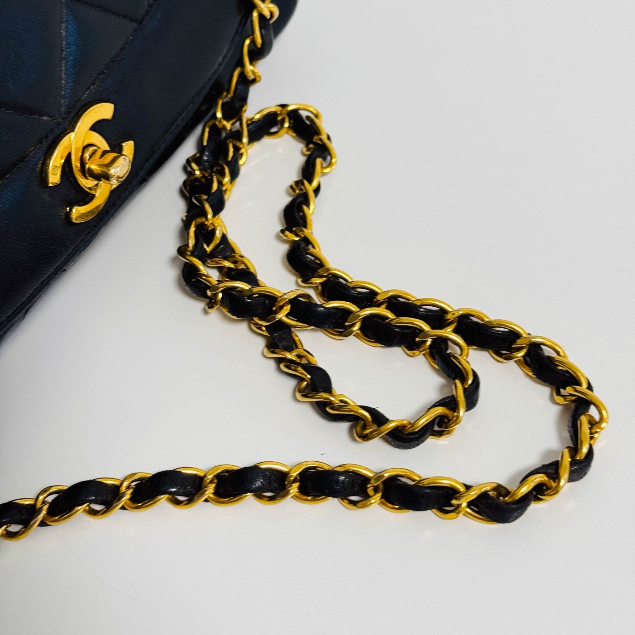 CHANEL Diana Single Flap Black Lamb Skin Crossbody Bag, in , Sold by HIVE PRELOVED - Shoulder Bags, ,