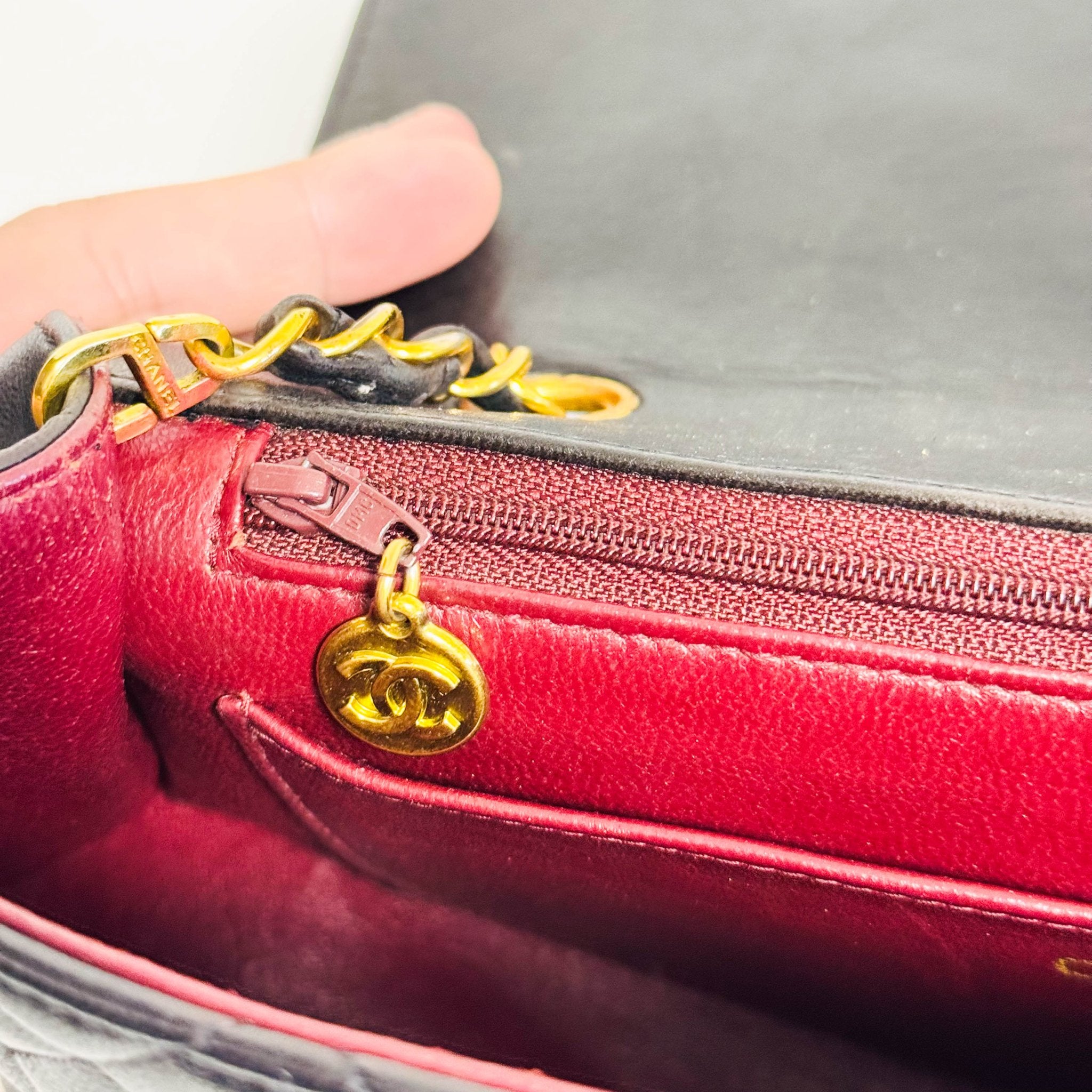 CHANEL Diana Single Flap Black Lamb Skin Crossbody Bag, in , Sold by HIVE PRELOVED - Shoulder Bags, ,