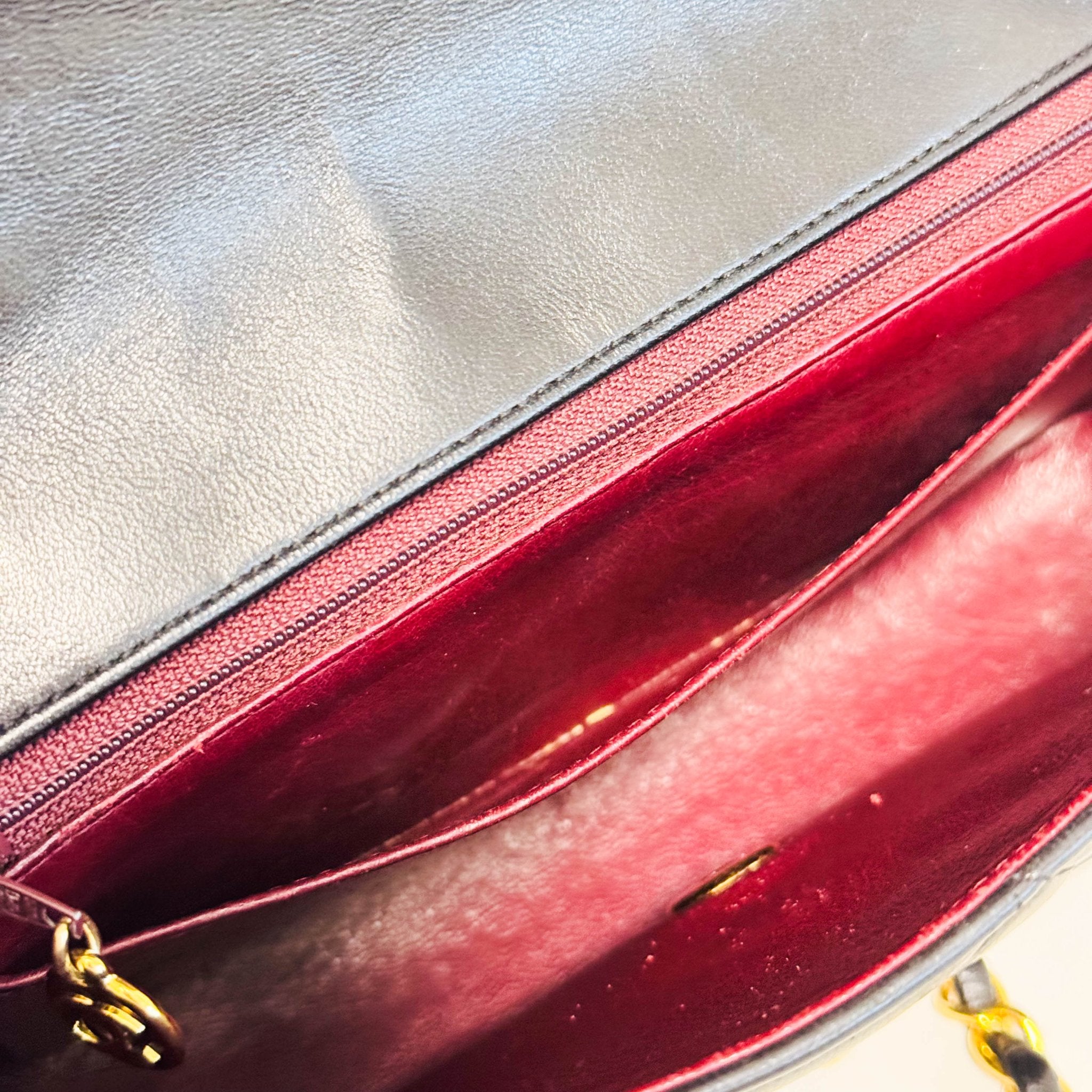 CHANEL Diana Single Flap Black Lamb Skin Crossbody Bag, in , Sold by HIVE PRELOVED - Crossbody bags, ,