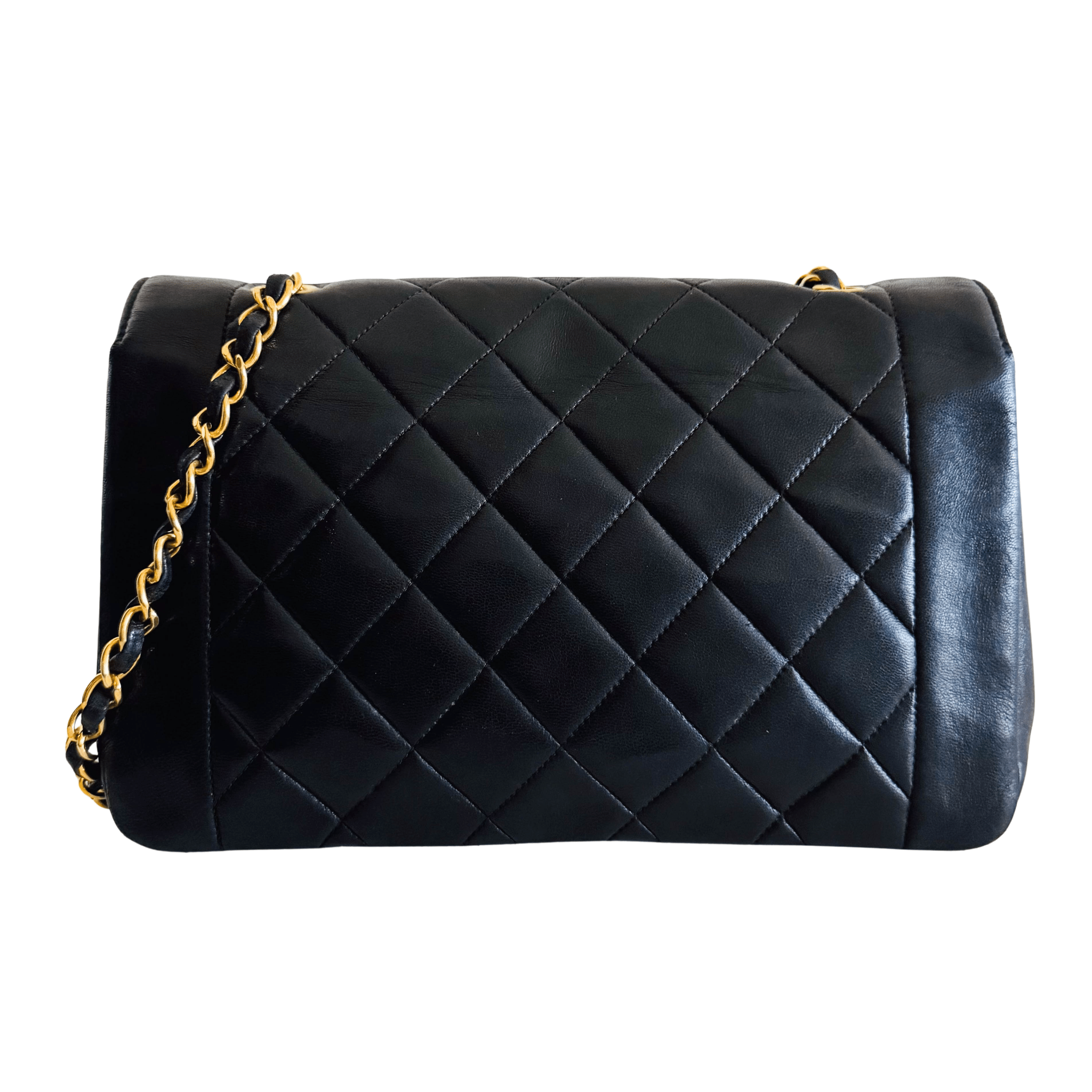 CHANEL Diana Single Flap Black Lamb Skin Crossbody Bag, in , Sold by HIVE PRELOVED - Shoulder Bags, ,