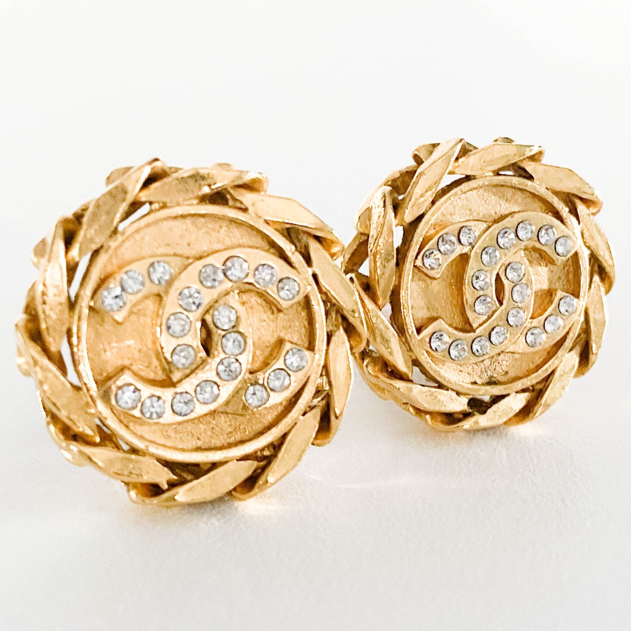 CHANEL Gold CC Logo Earrings, in , Sold by HIVE PRELOVED - Earrings, ,