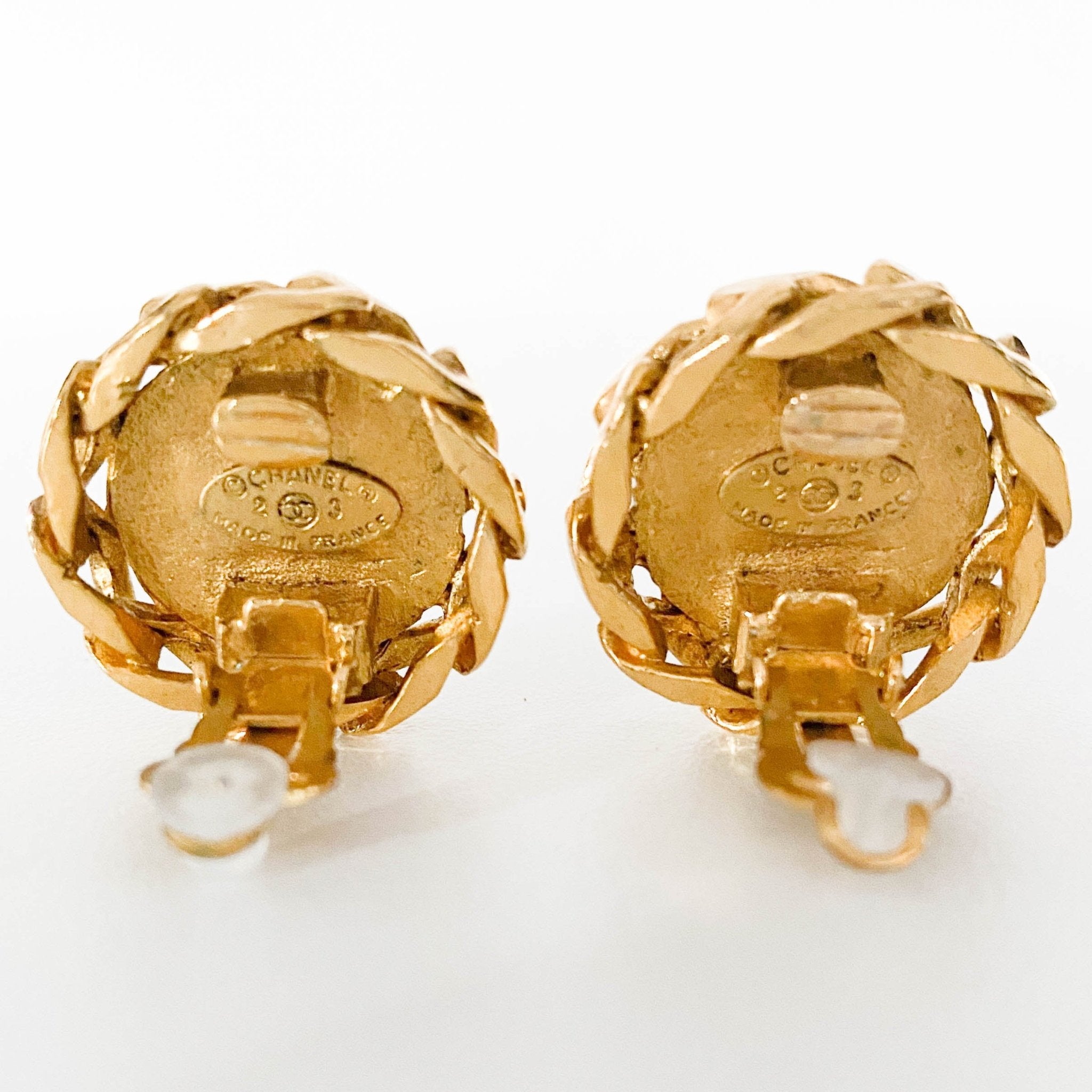 CHANEL Gold CC Logo Earrings, in , Sold by HIVE PRELOVED - Earrings, ,