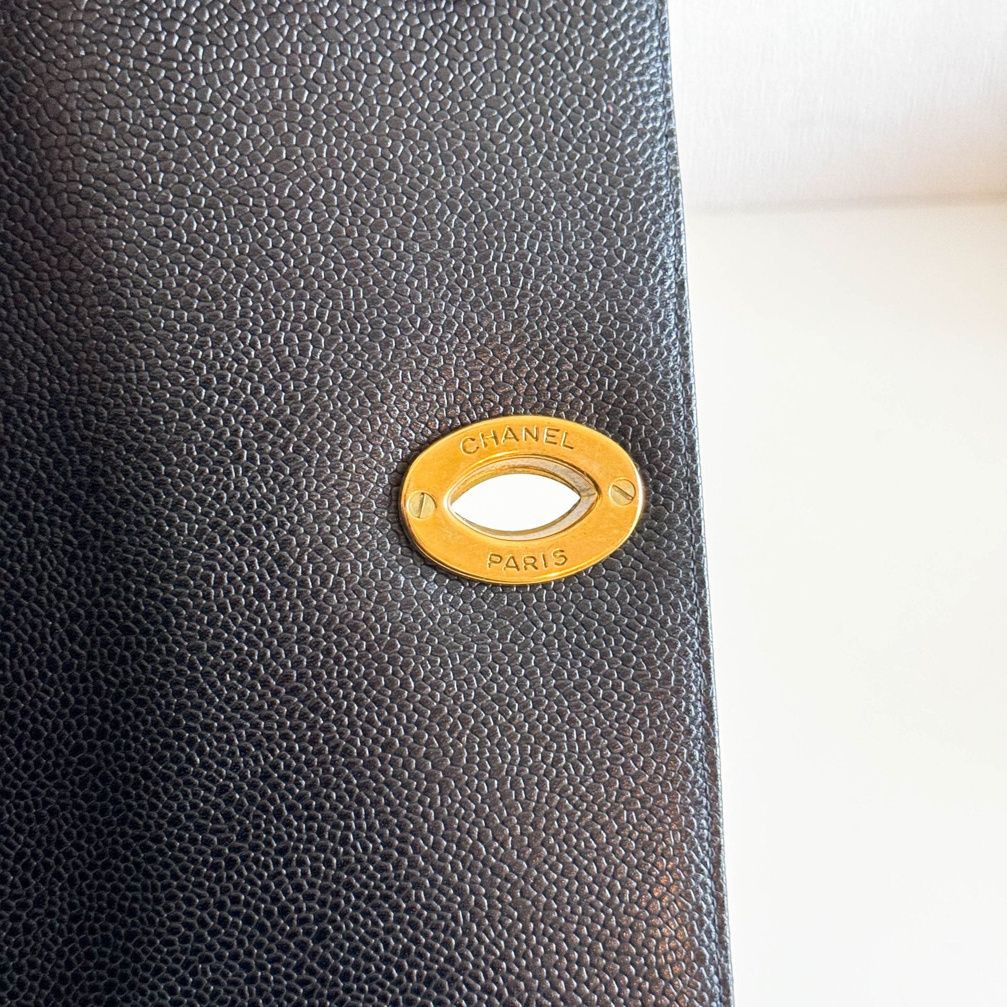 CHANEL Grain Calf Skin Black Leather Gold Chain Shoulder Bag, in , Sold by HIVE PRELOVED - Crossbody bags, ,