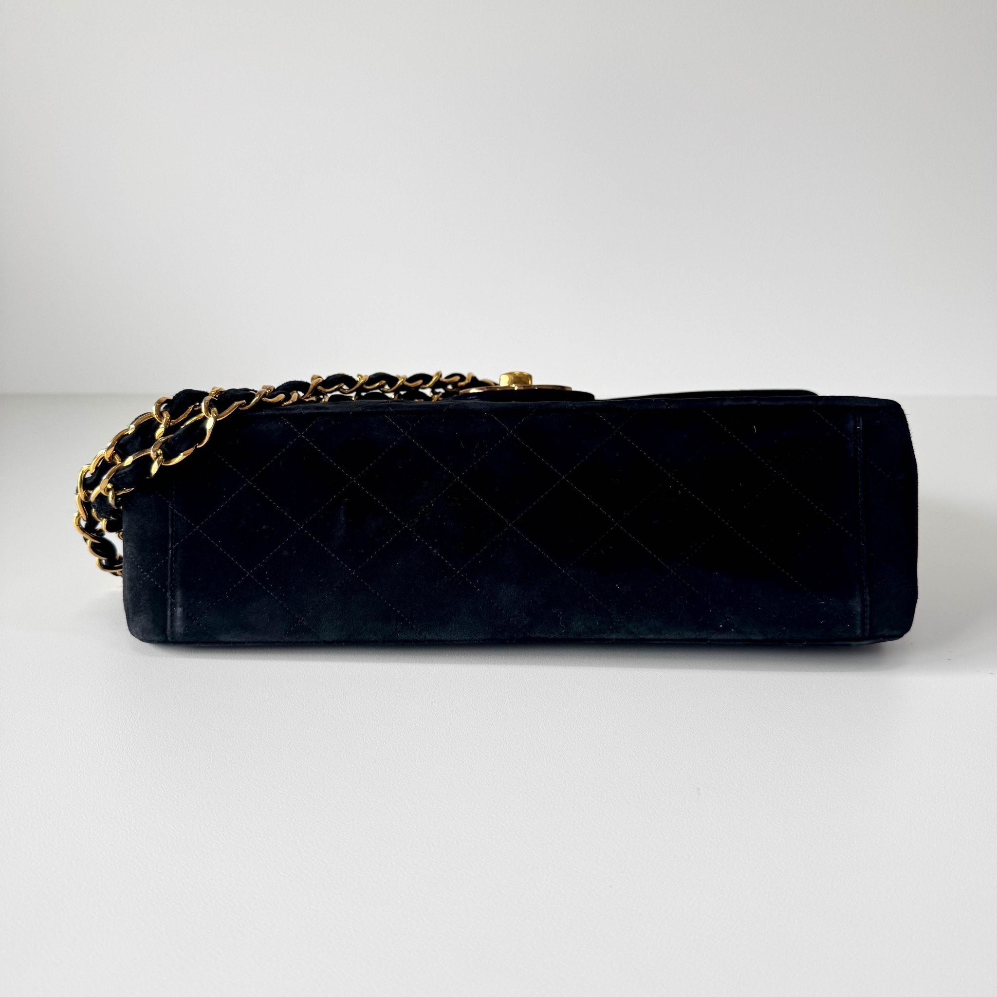 CHANEL Jumbo Coco Black Suede Single Flap Chain Shoulder Bag, in , Sold by HIVE PRELOVED - Crossbody bags, Shoulder Bags,