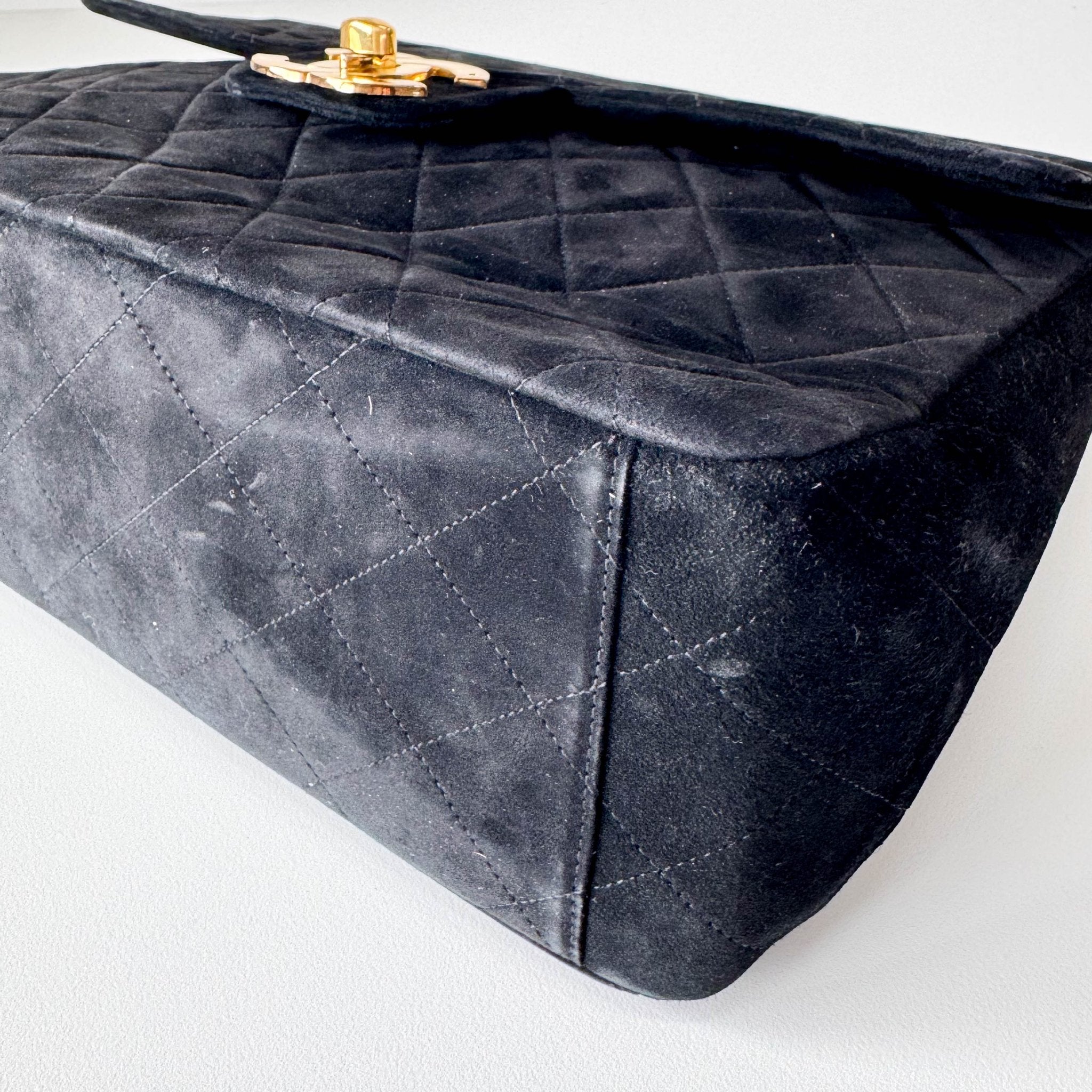 CHANEL Jumbo Coco Black Suede Single Flap Chain Shoulder Bag, in , Sold by HIVE PRELOVED - Crossbody bags, Shoulder Bags,