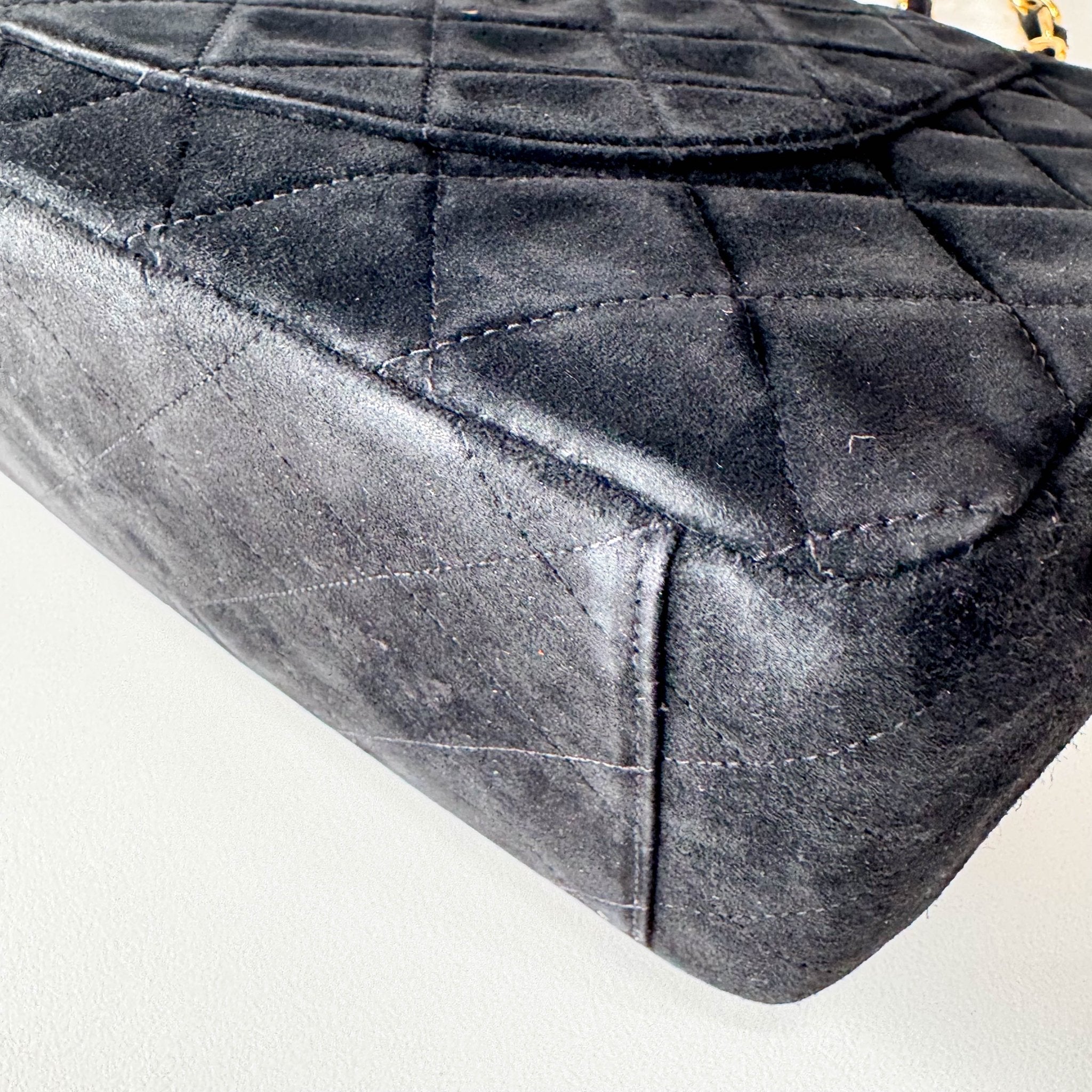 CHANEL Jumbo Coco Black Suede Single Flap Chain Shoulder Bag, in , Sold by HIVE PRELOVED - Crossbody bags, Shoulder Bags,