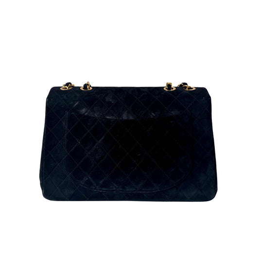 CHANEL Jumbo Coco Black Suede Single Flap Chain Shoulder Bag, in , Sold by HIVE PRELOVED - Crossbody bags, Shoulder Bags,