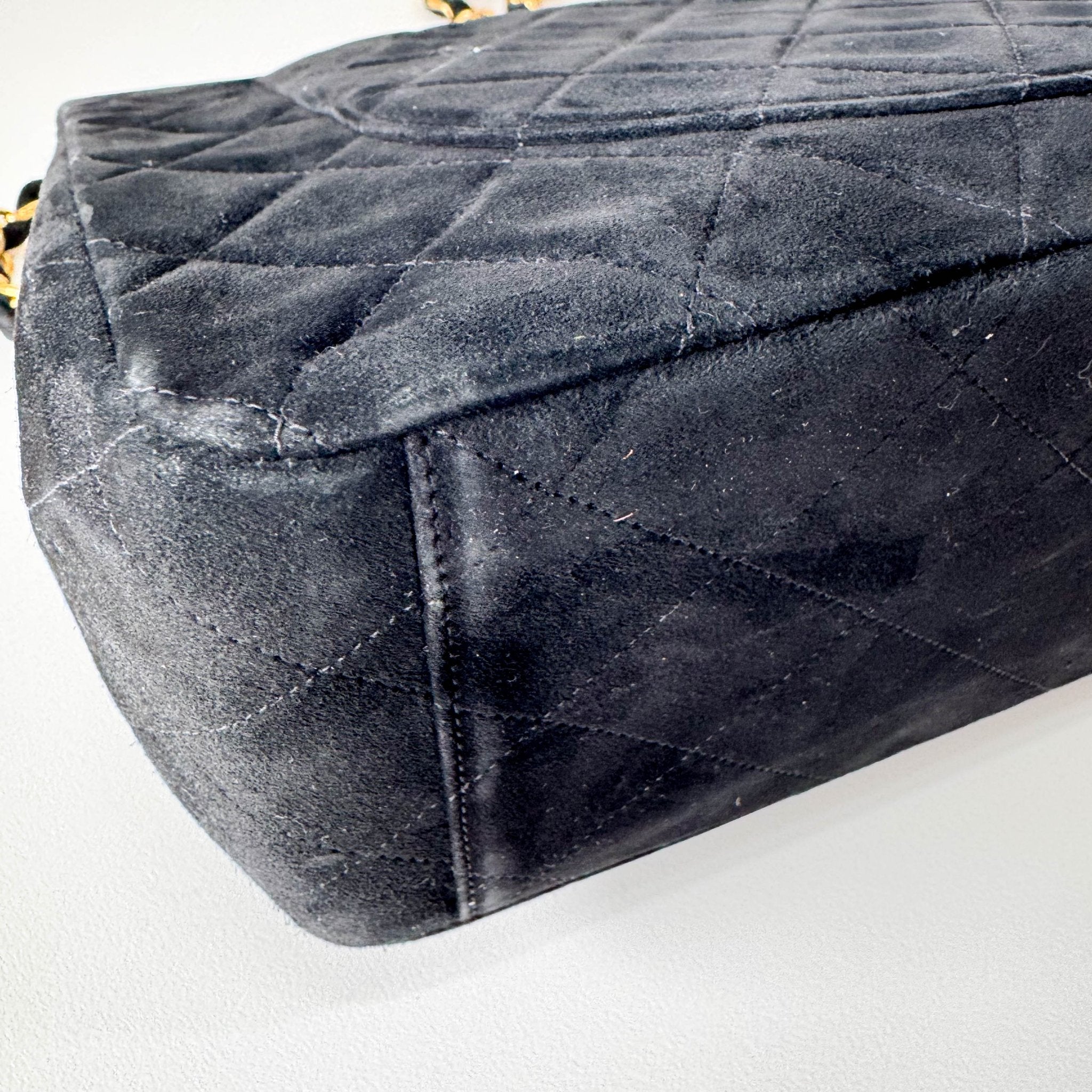 CHANEL Jumbo Coco Black Suede Single Flap Chain Shoulder Bag, in , Sold by HIVE PRELOVED - Crossbody bags, Shoulder Bags,