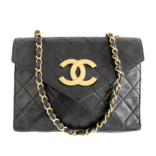 CHANEL Lambskin Quilted Flap CC Mini Chain Shoulder Bag, Lambskin Leather in Black, Sold by HIVE PRELOVED - Shoulder Bags,