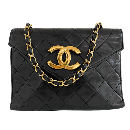 CHANEL Lambskin Quilted Flap CC Mini Chain Shoulder Bag, Lambskin Leather in Black, Sold by HIVE PRELOVED - Shoulder Bags