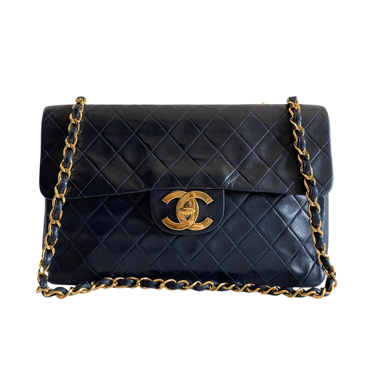 CHANEL Lambskin Quilted Maxi Classic Single Flap Black, in , Sold by HIVE PRELOVED - Shoulder Bags, ,