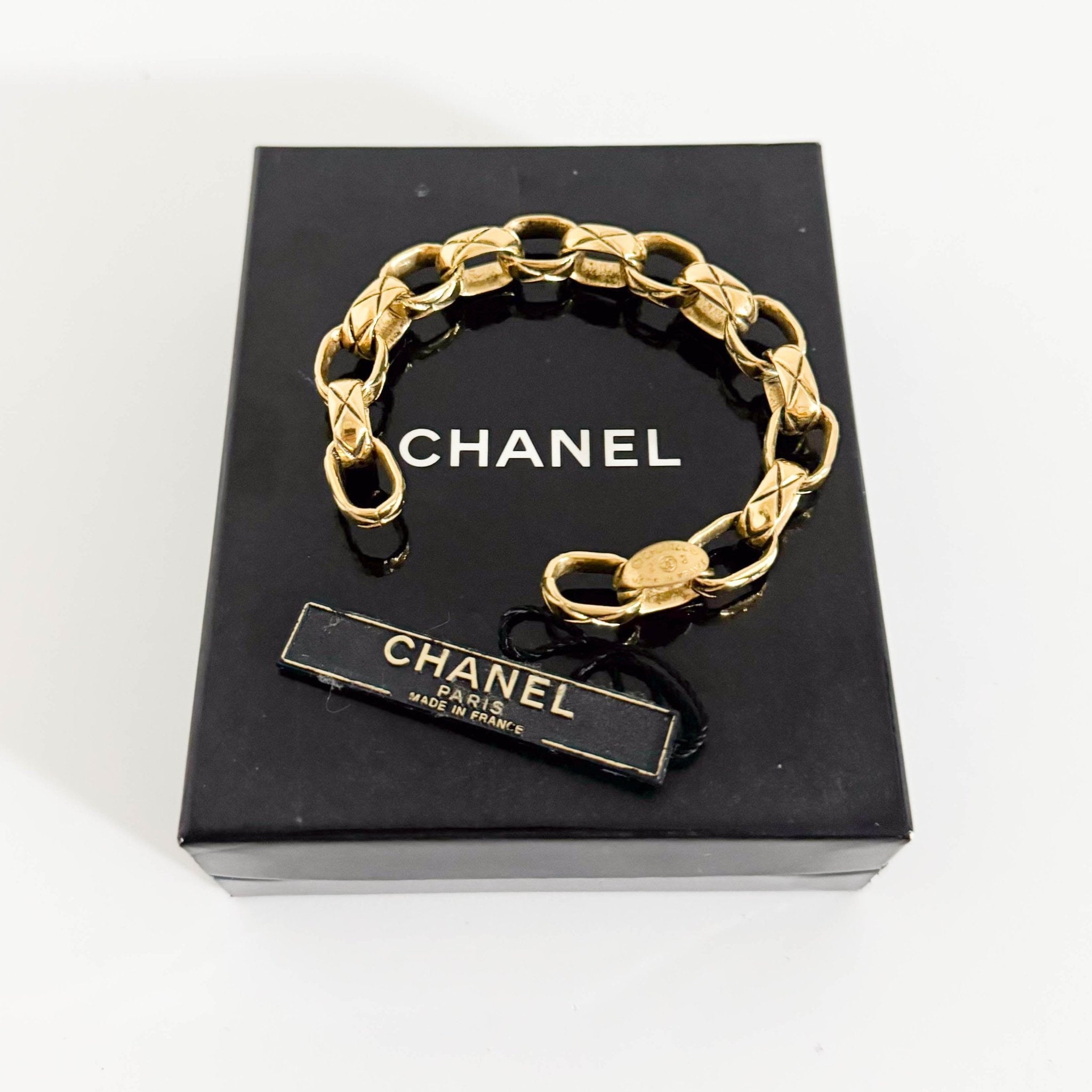 CHANEL Matelasse Chain Gold Bangle, in , Sold by HIVE PRELOVED - Bangles, ,