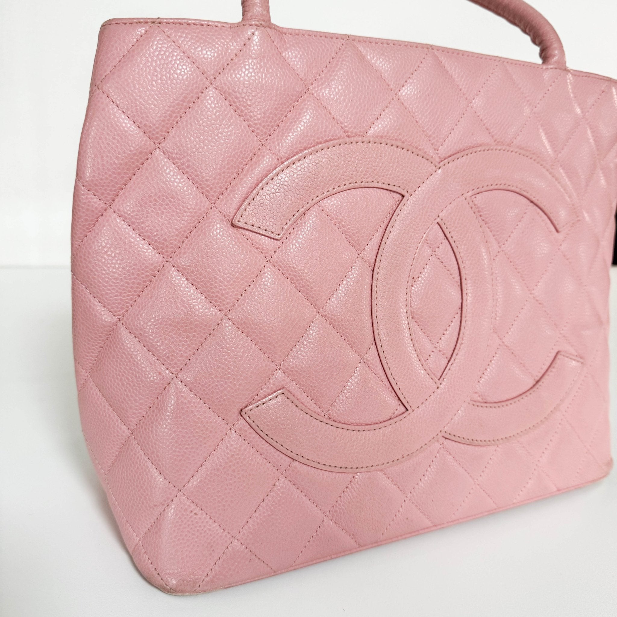 CHANEL Medallion Tote Pink Caviar Skin Leather, in , Sold by HIVE PRELOVED - Totes, ,