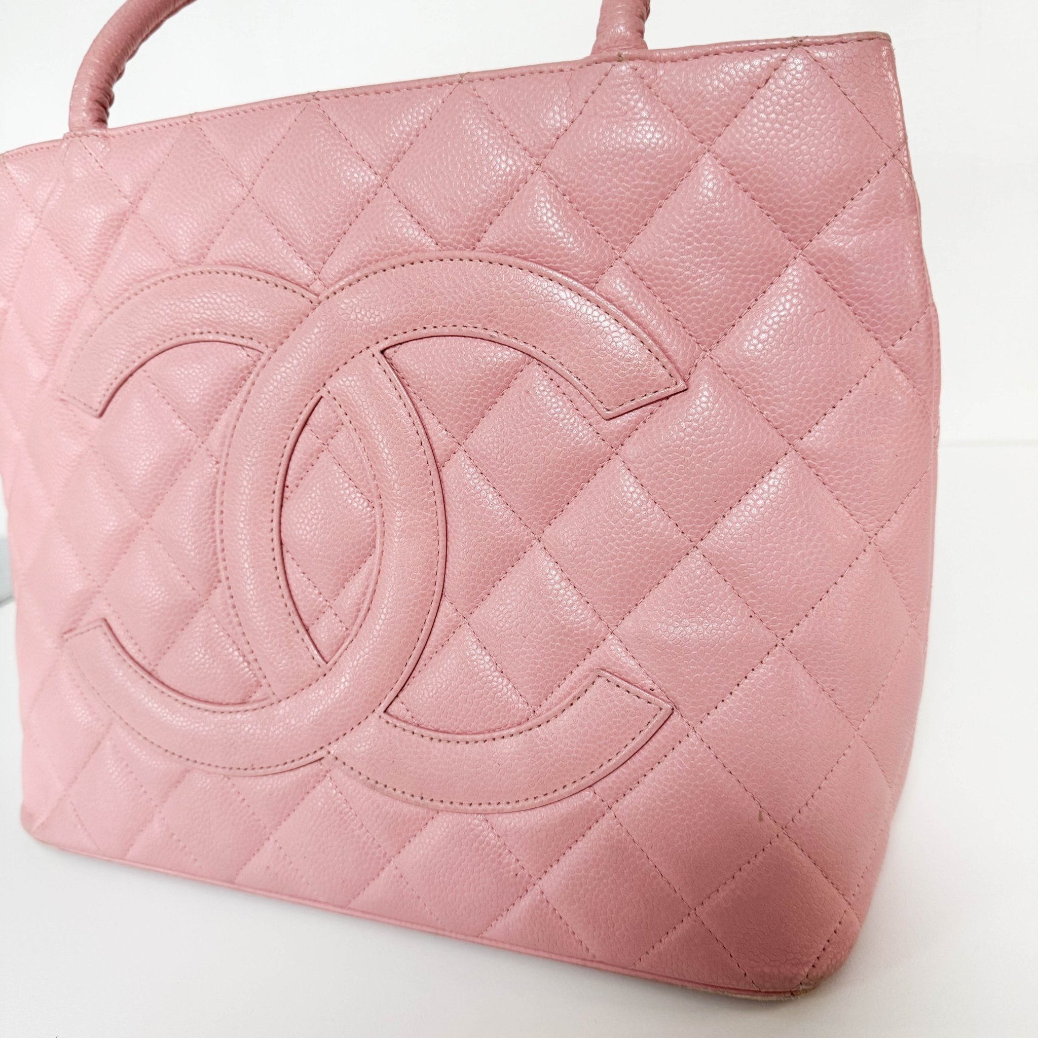 CHANEL Medallion Tote Pink Caviar Skin Leather, in , Sold by HIVE PRELOVED - Totes, ,