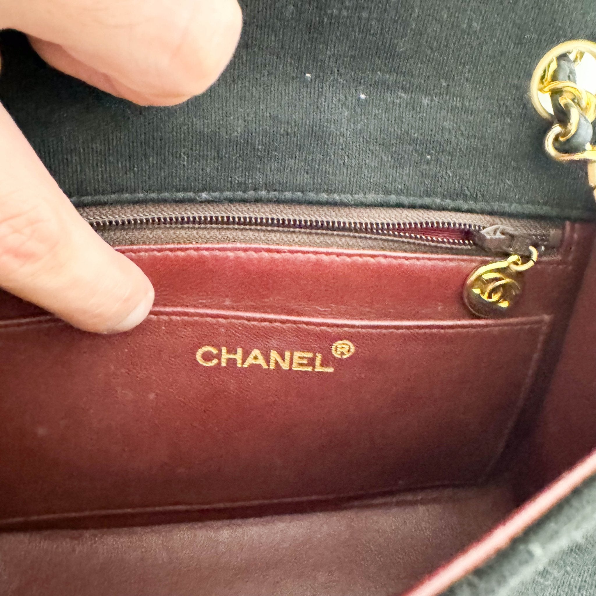 CHANEL Mini Cotton Classic Square Flap Black Chain Crossbody Bag, in , Sold by HIVE PRELOVED - Crossbody bags, ,