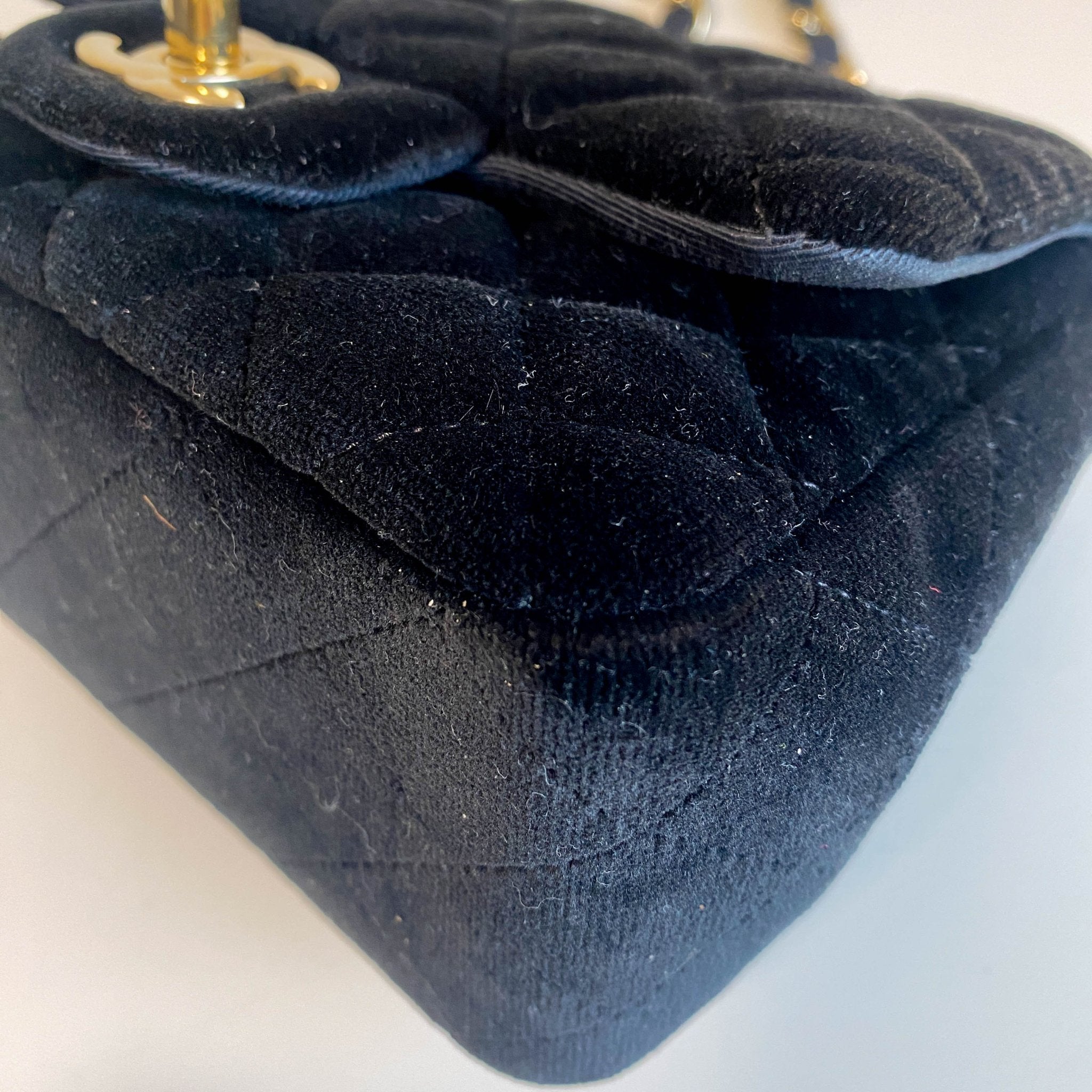 CHANEL Mini Timeless Classic Velvet Single Flap Chain Crossbody Bag, in , Sold by HIVE PRELOVED - Crossbody bags, ,