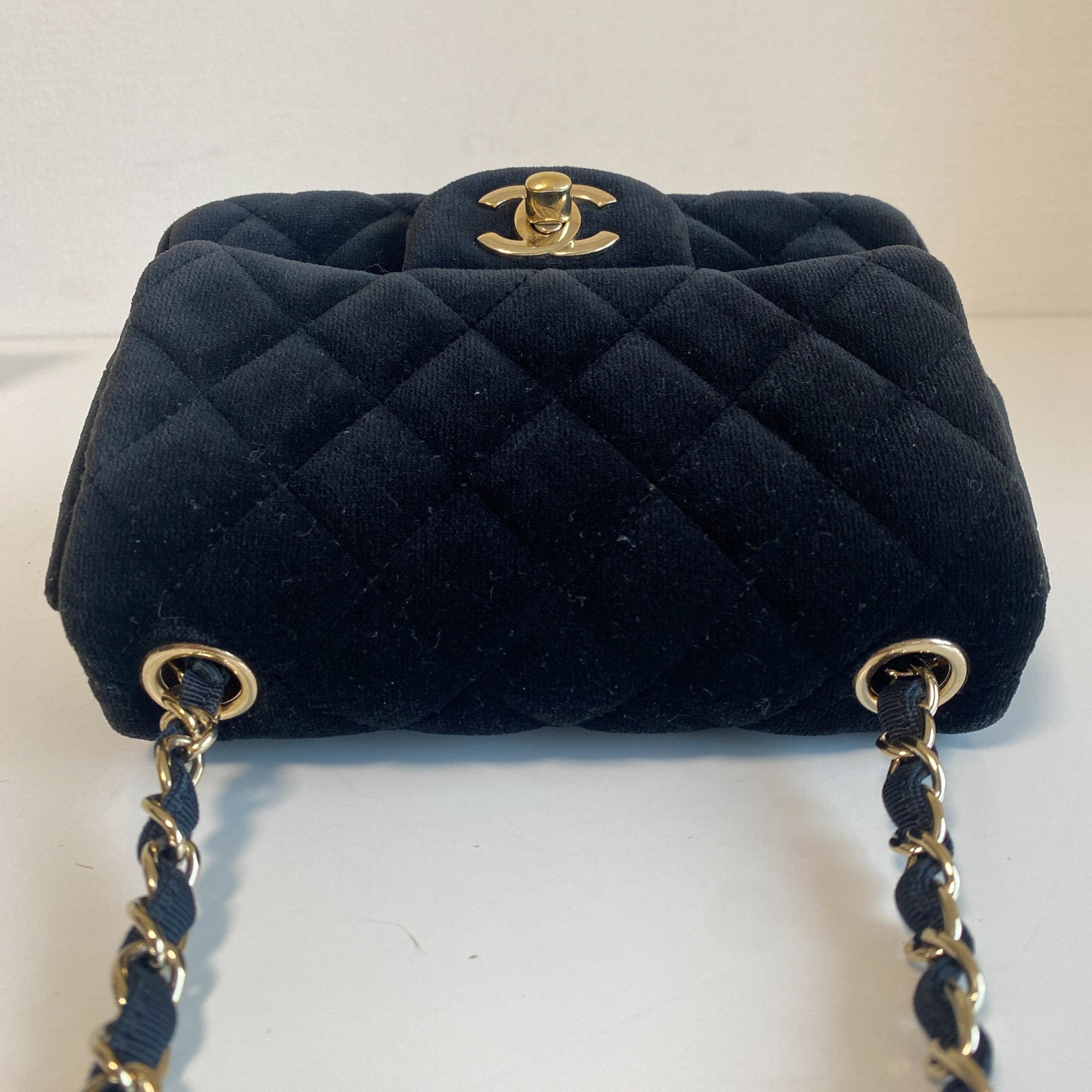 CHANEL Mini Timeless Classic Velvet Single Flap Chain Crossbody Bag, in , Sold by HIVE PRELOVED - Crossbody bags, ,