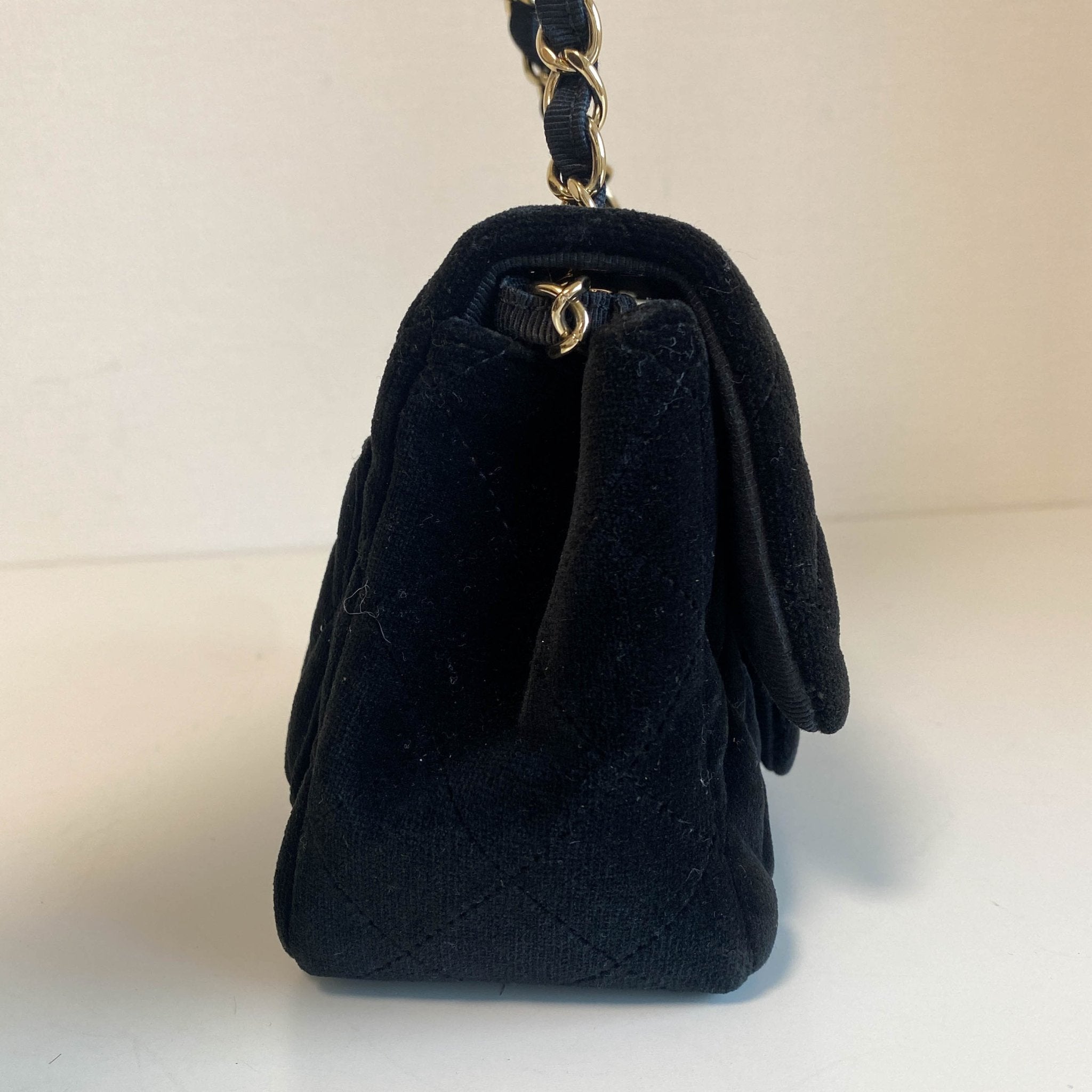 CHANEL Mini Timeless Classic Velvet Single Flap Chain Crossbody Bag, in , Sold by HIVE PRELOVED - Crossbody bags, ,