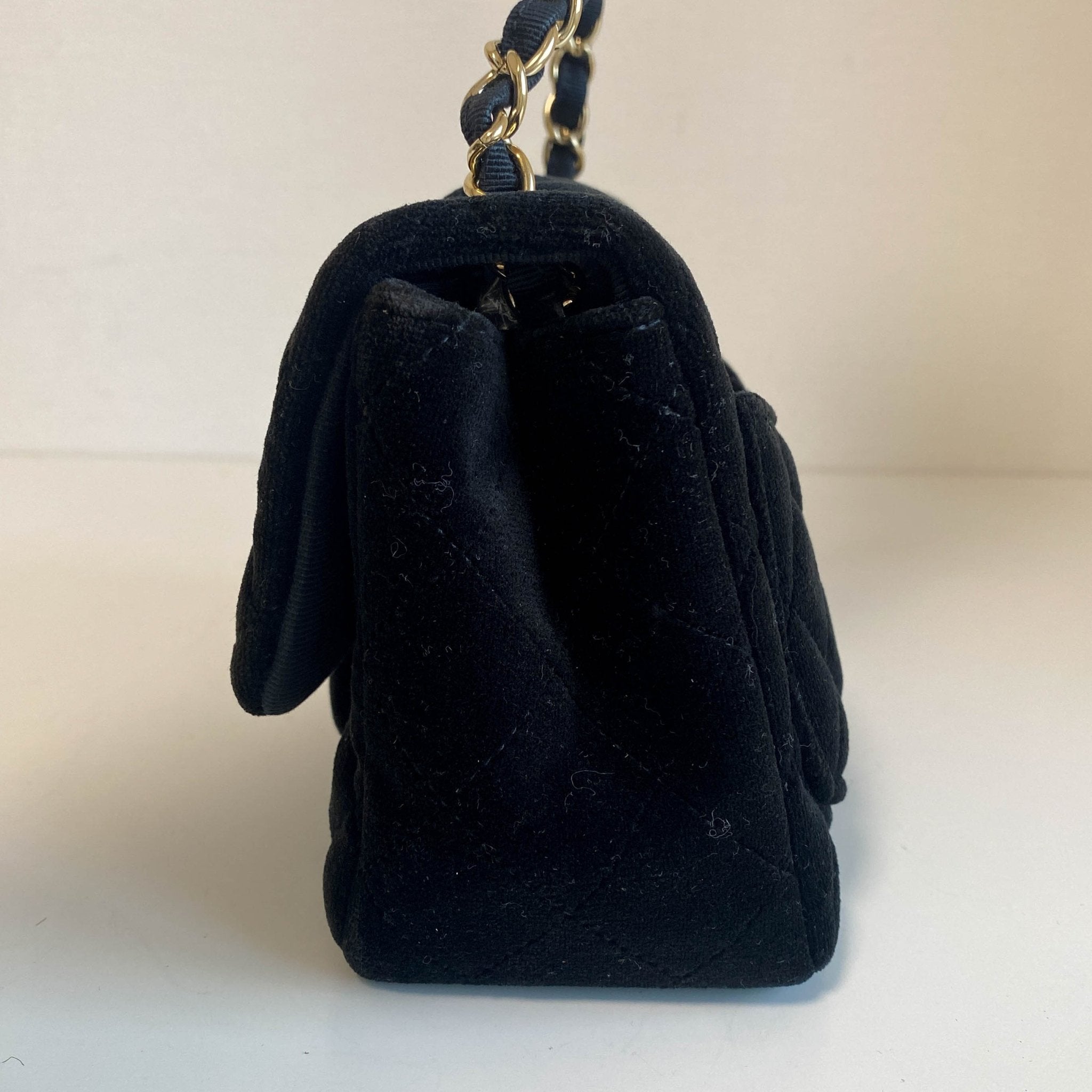 CHANEL Mini Timeless Classic Velvet Single Flap Chain Crossbody Bag, in , Sold by HIVE PRELOVED - Crossbody bags, ,