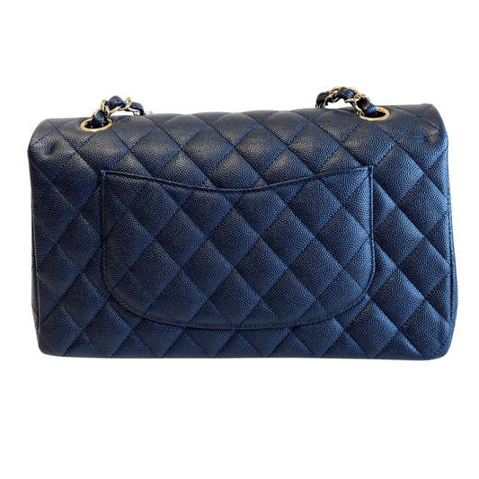 CHANEL Navy Timeless Classic Double Flap Quilted Shoulder Bag, in , Sold by HIVE PRELOVED - Crossbody bags, Shoulder Bags,