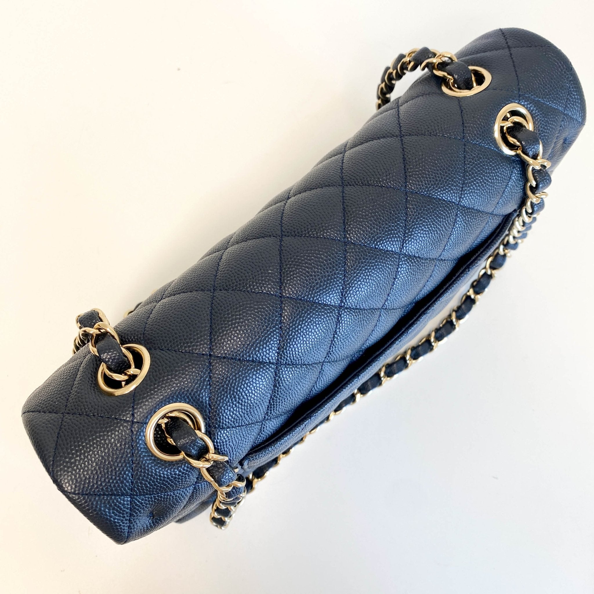 CHANEL Navy Timeless Classic Double Flap Quilted Shoulder Bag, in , Sold by HIVE PRELOVED - Crossbody bags, Shoulder Bags,
