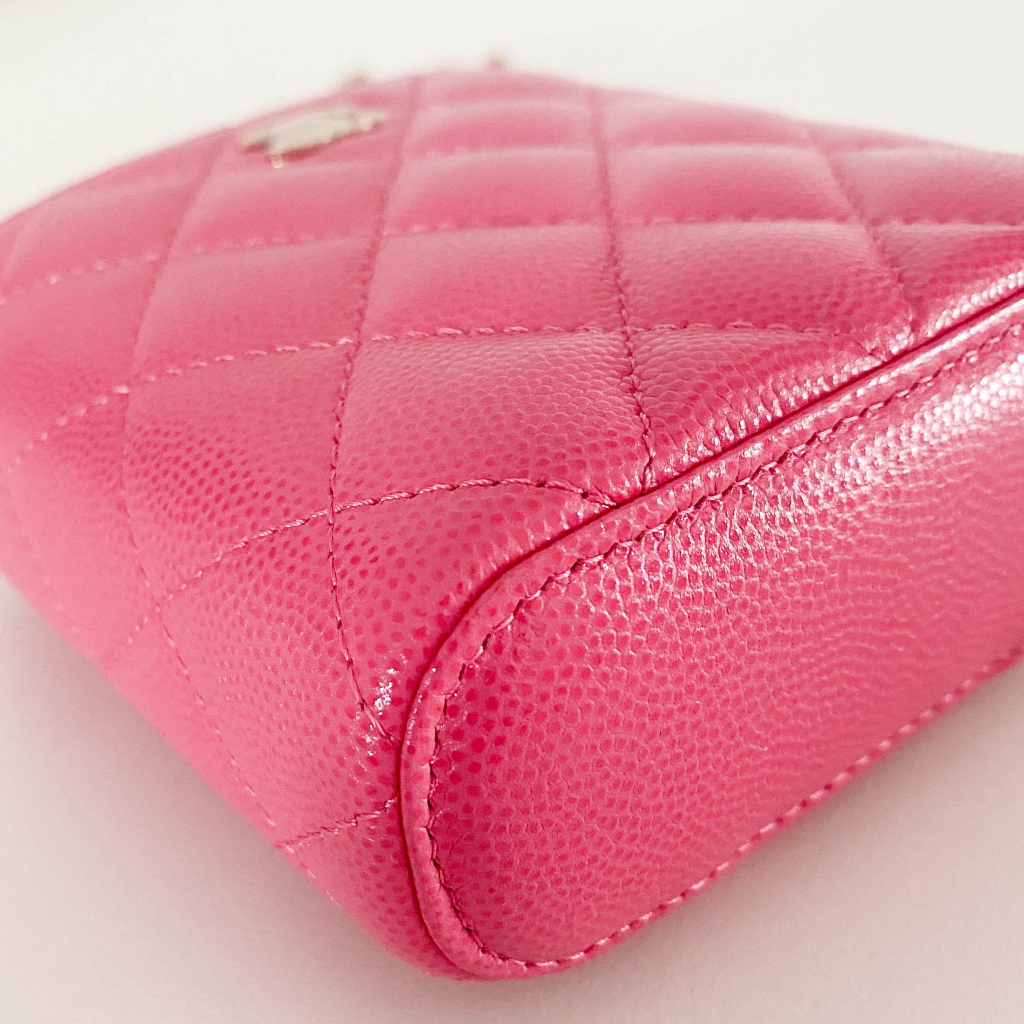 CHANEL Pink Quilted Caviar Mini Vanity Case Chain Crossbody Bag, in , Sold by HIVE PRELOVED - Mini bags, ,