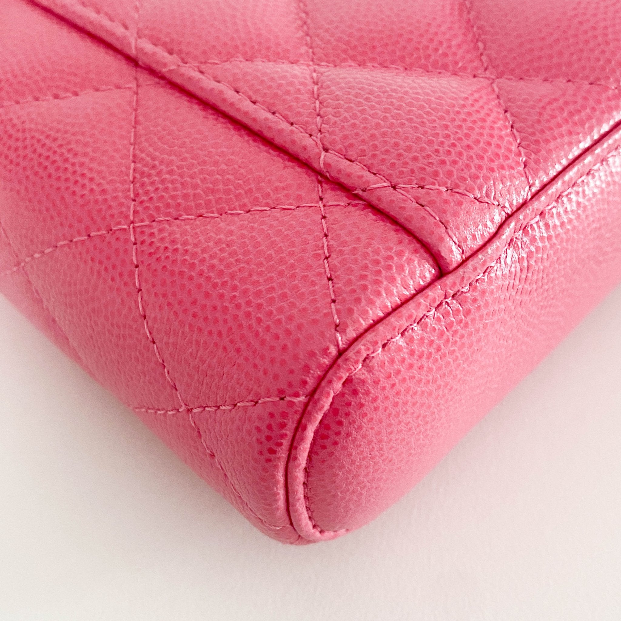 CHANEL Pink Quilted Caviar Mini Vanity Case Chain Crossbody Bag, in , Sold by HIVE PRELOVED - Mini bags, ,