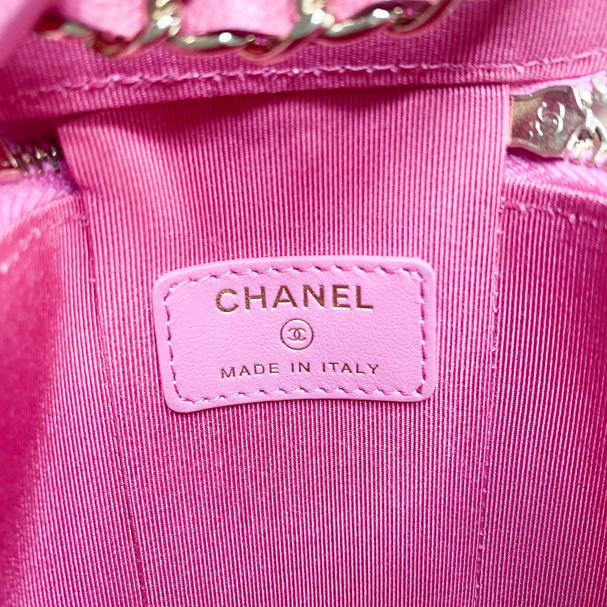 CHANEL Pink Quilted Caviar Mini Vanity Case Chain Crossbody Bag, in , Sold by HIVE PRELOVED - Mini bags, ,