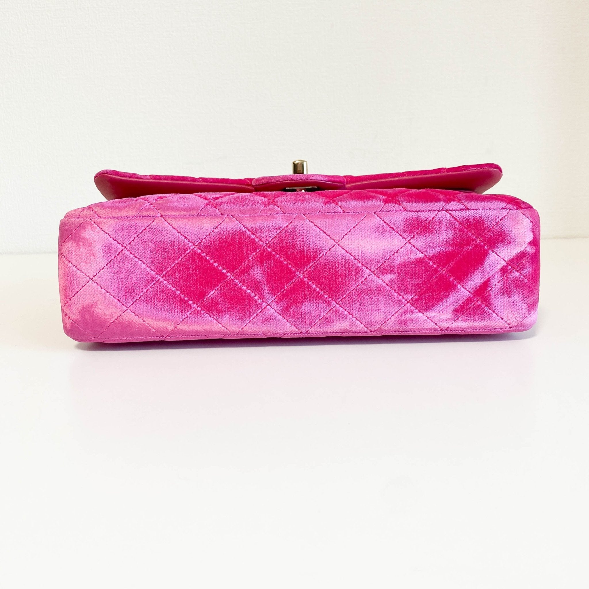 CHANEL Pink Velvet Timeless Classic Double Flap Chain Shoulder Bag, in , Sold by HIVE PRELOVED - Shoulder Bags, ,