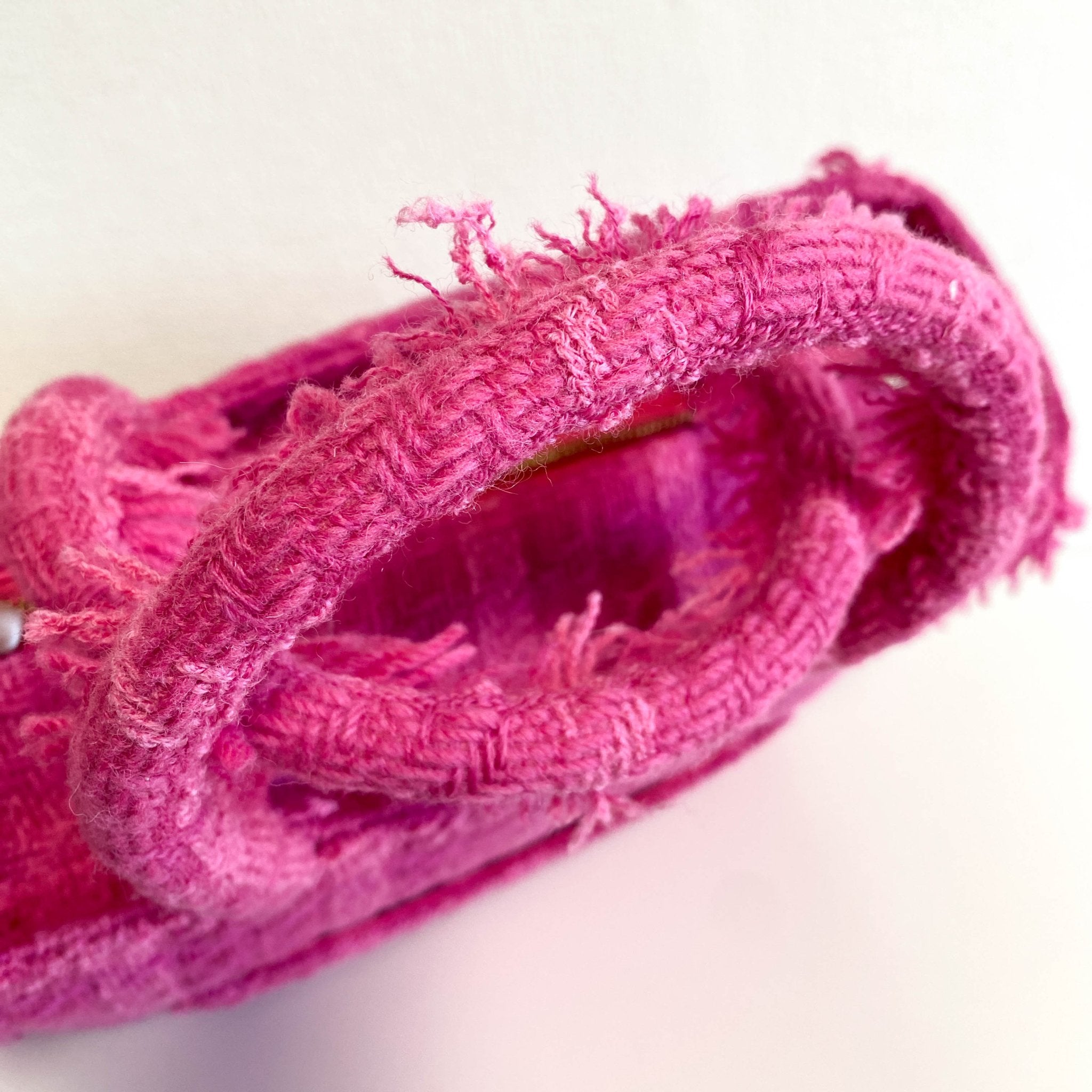 CHANEL Pink Wool Tweed Logo Fringe Zip Top Shopping Tote Handbag, in , Sold by HIVE PRELOVED - Totes, ,