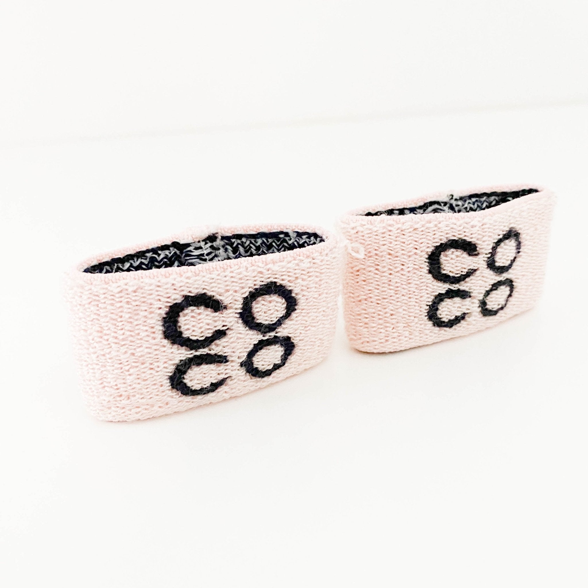 CHANEL Pink/Black CC Logo Pile Wristband Band Gym Bracelet, in , Sold by HIVE PRELOVED - Bracelets / Bangles, ,