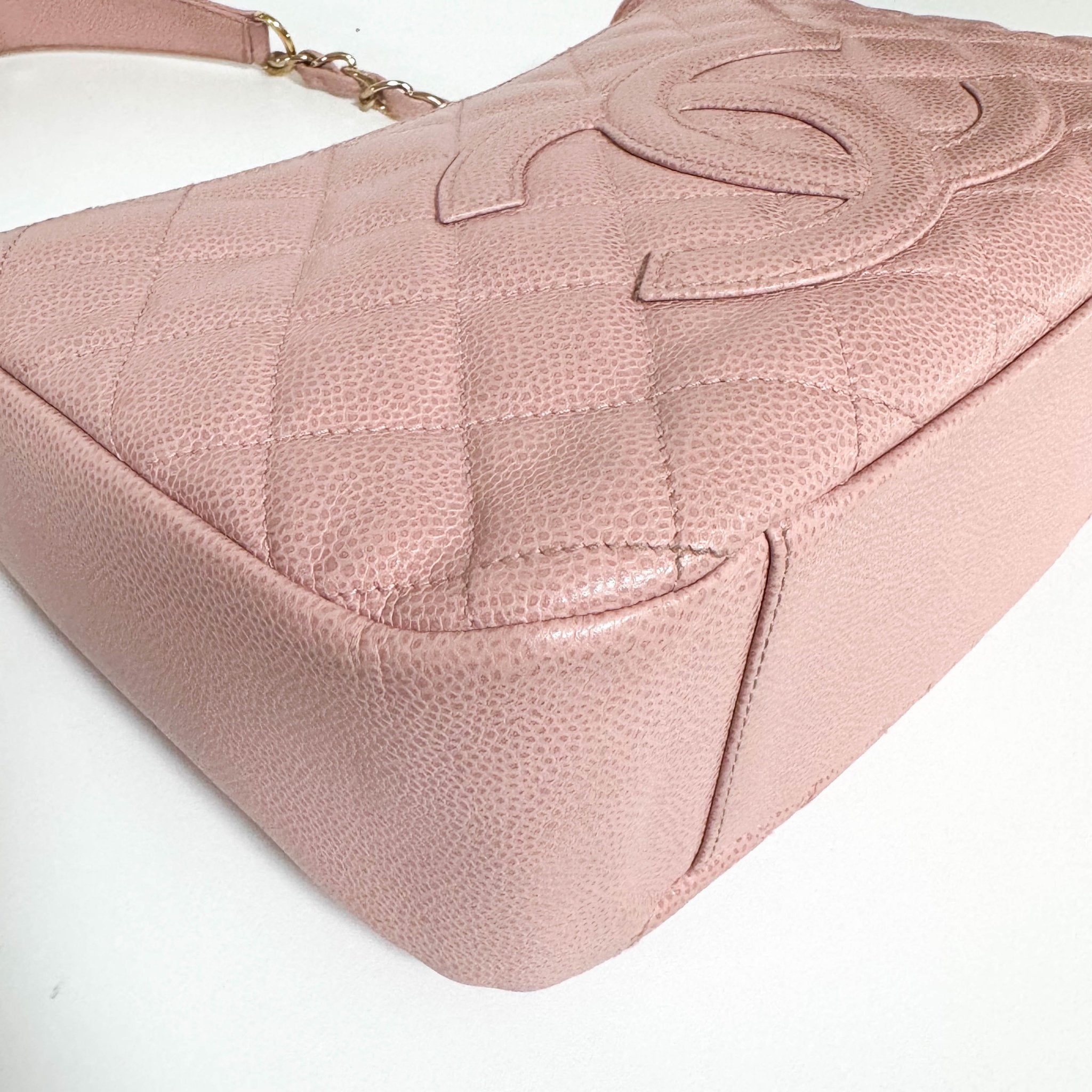 CHANEL Quilted Caviar Skin Leather Pink Hobo Shoulder Bag, in , Sold by HIVE PRELOVED - Shoulder Bags, ,