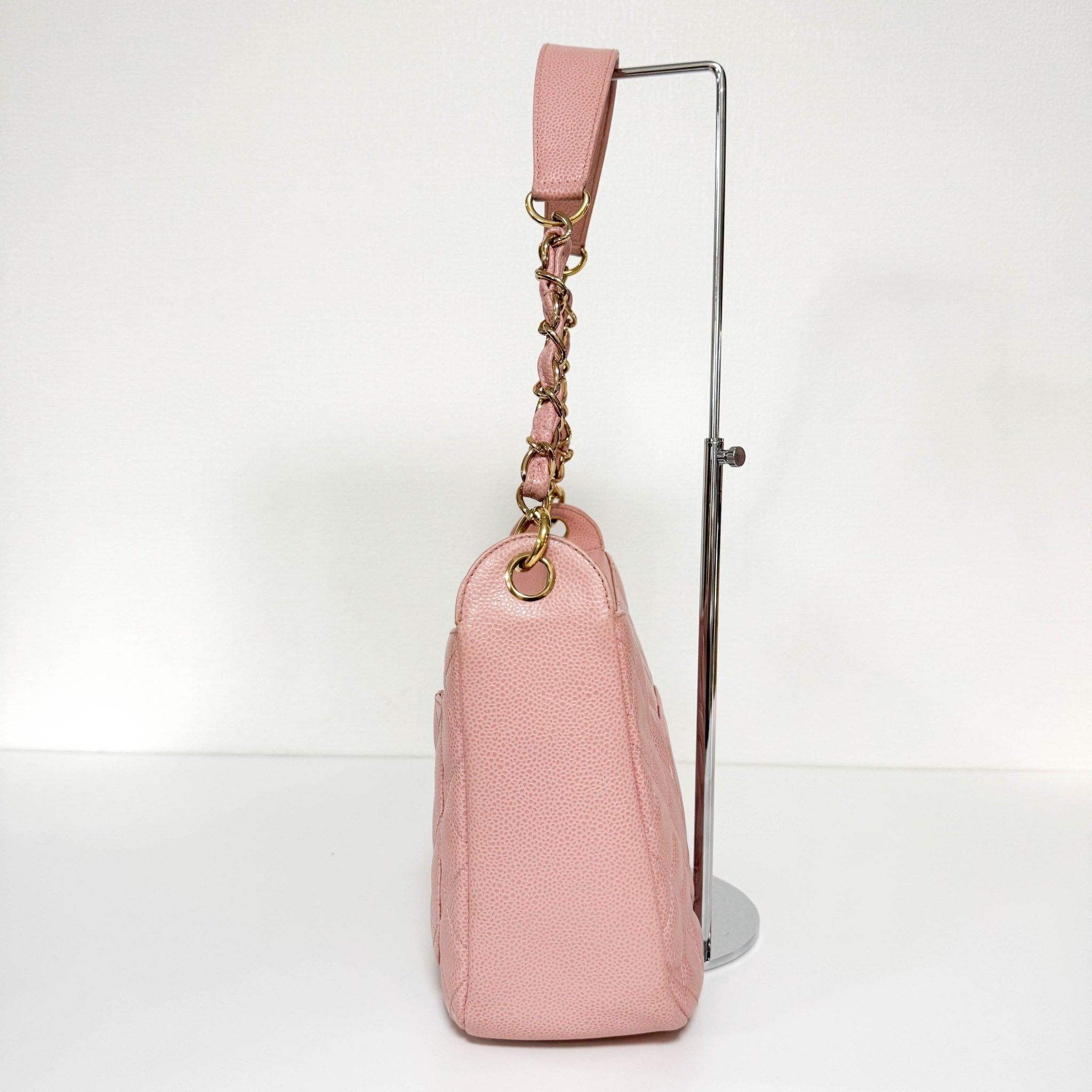 CHANEL Quilted Caviar Skin Leather Pink Hobo Shoulder Bag, in , Sold by HIVE PRELOVED - Shoulder Bags, ,