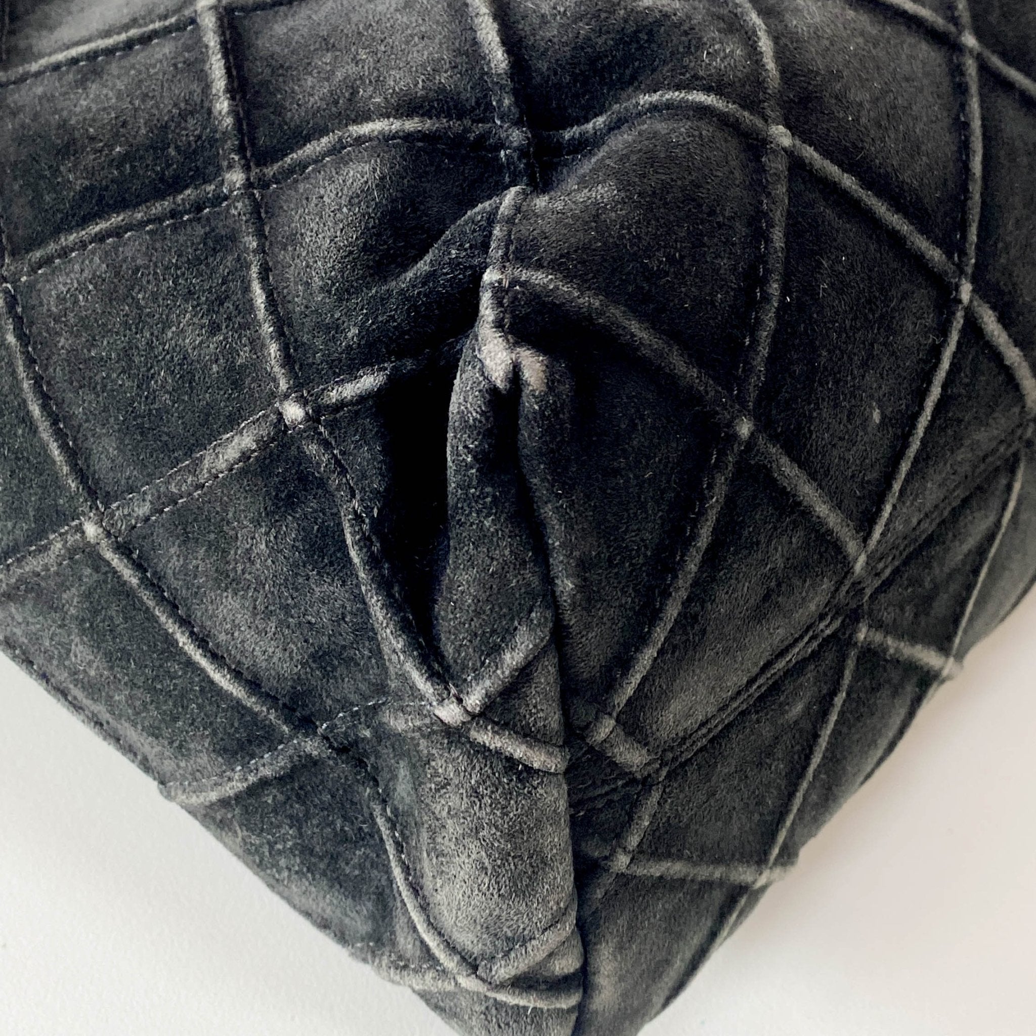 CHANEL Quilted Hobo Black Suede Shoulder Bag, in , Sold by HIVE PRELOVED - Handle Bags, ,