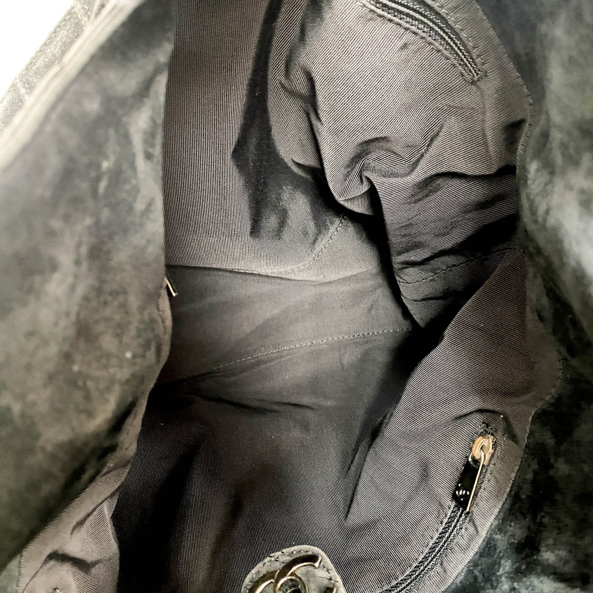 CHANEL Quilted Hobo Black Suede Shoulder Bag, in , Sold by HIVE PRELOVED - Handle Bags, ,