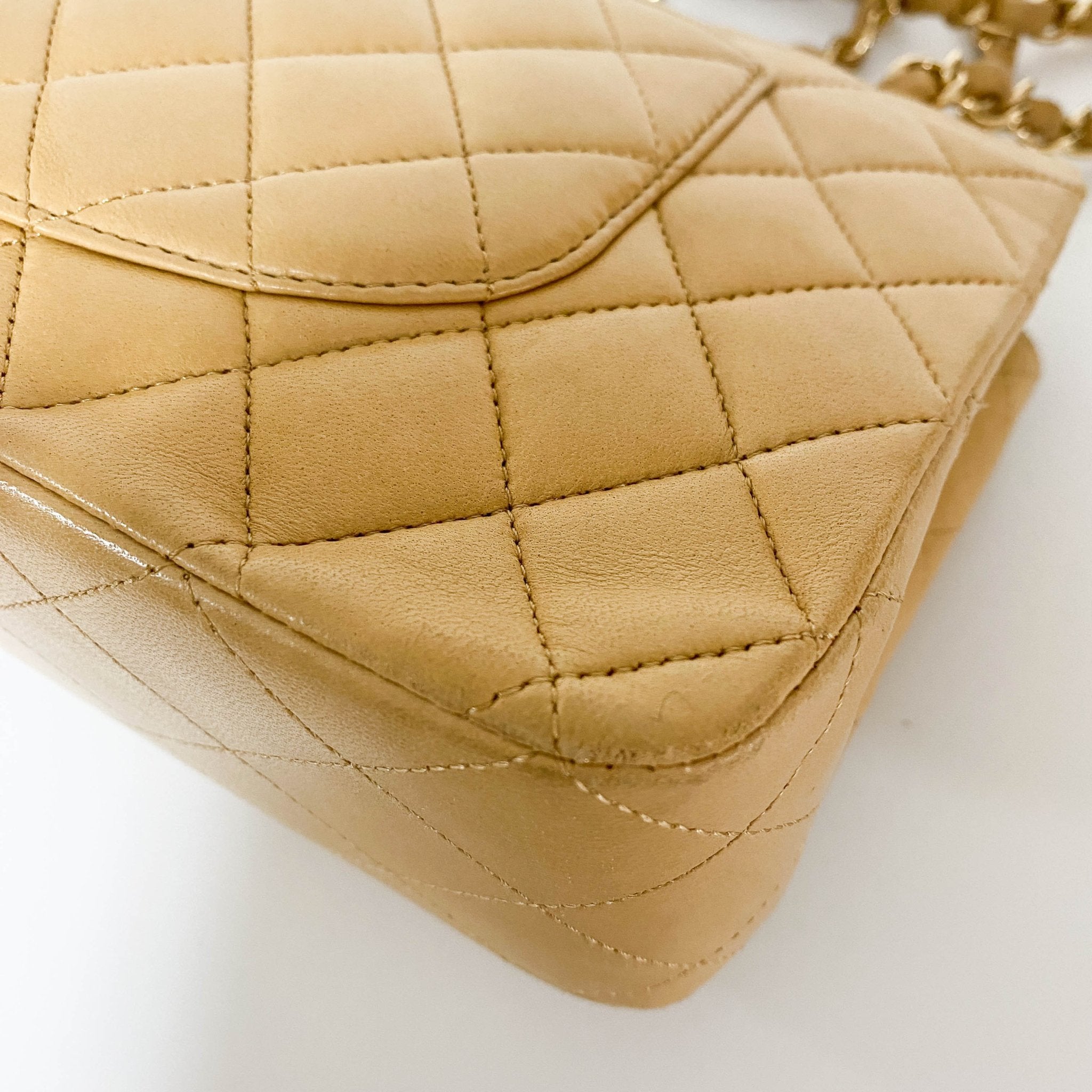CHANEL Quilted Lambskin Classic Double Flap Shoulder Bag Cream, in , Sold by HIVE PRELOVED - Shoulder Bags, ,