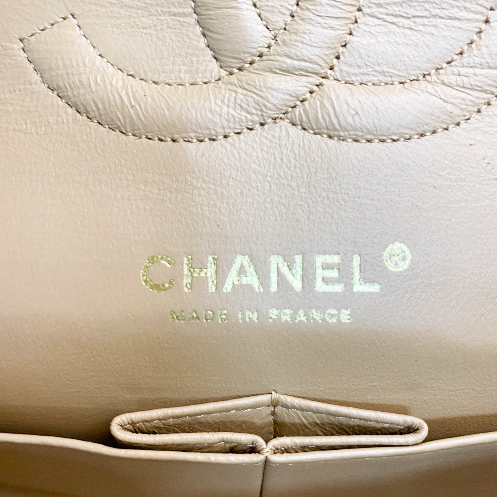 CHANEL Quilted Lambskin Classic Double Flap Shoulder Bag Cream, in , Sold by HIVE PRELOVED - Shoulder Bags, ,