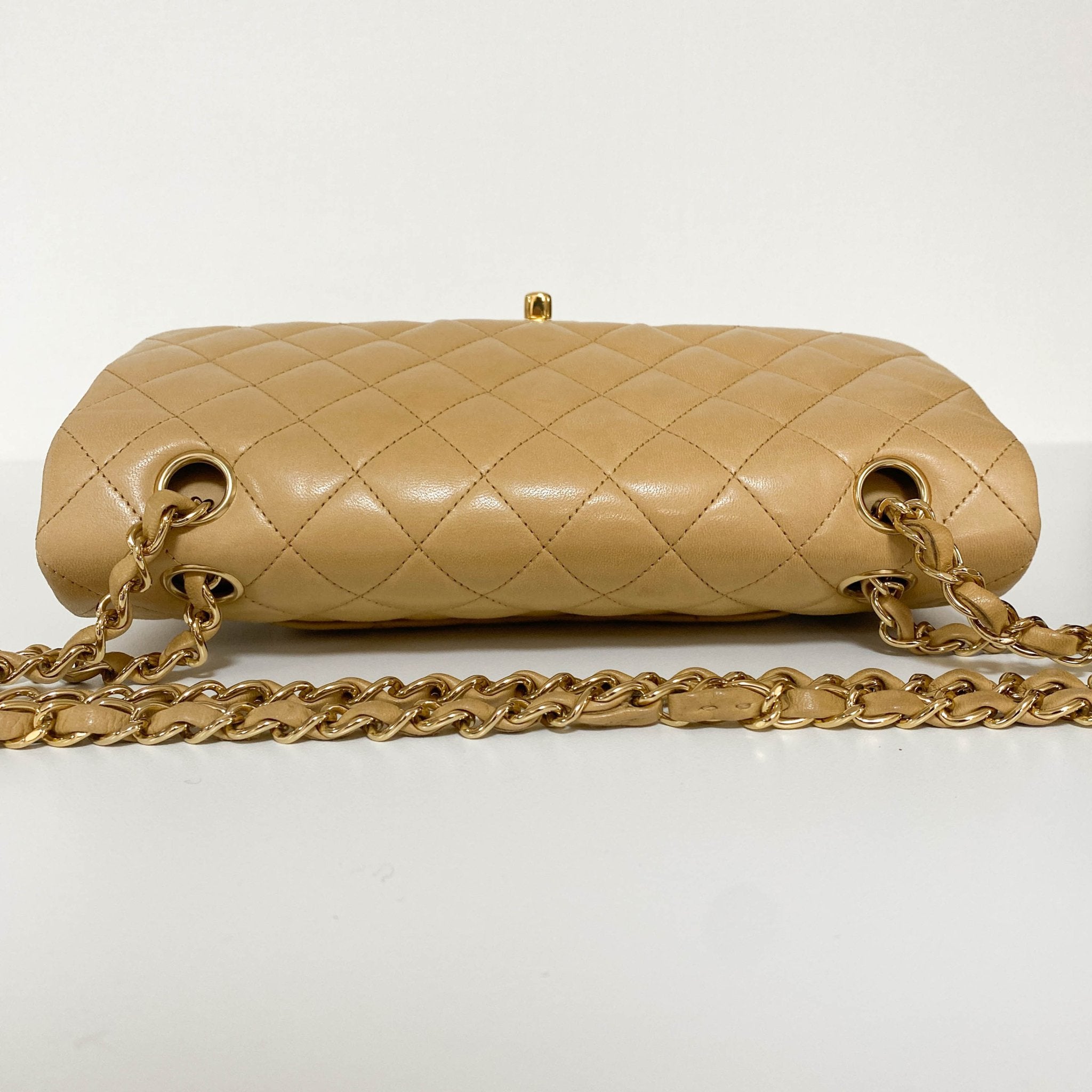 CHANEL Quilted Lambskin Classic Double Flap Shoulder Bag Cream, in , Sold by HIVE PRELOVED - Shoulder Bags, ,